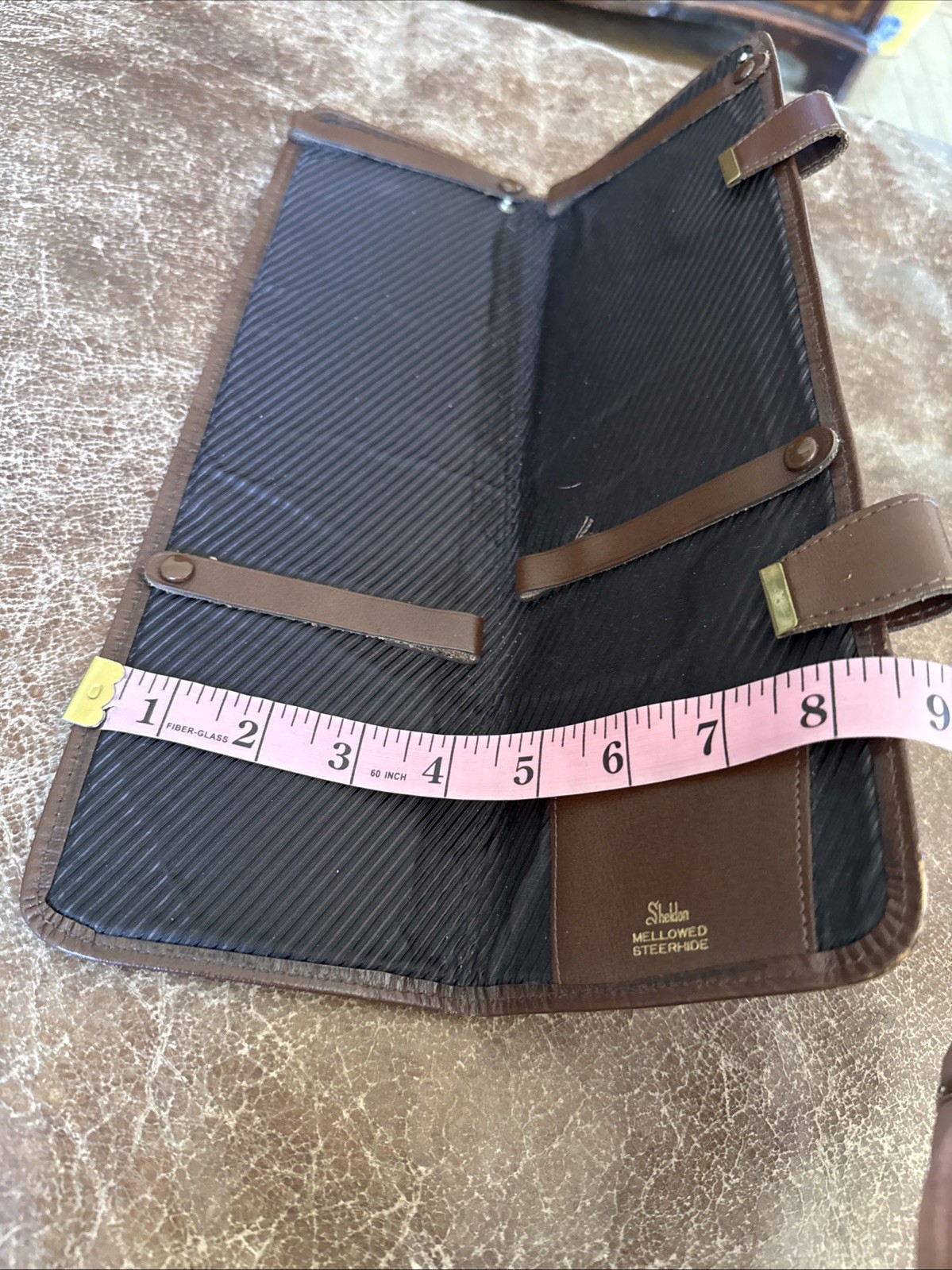 Sheldon Mellowed Steerhide Leather Tie Case Premium & Broken-in