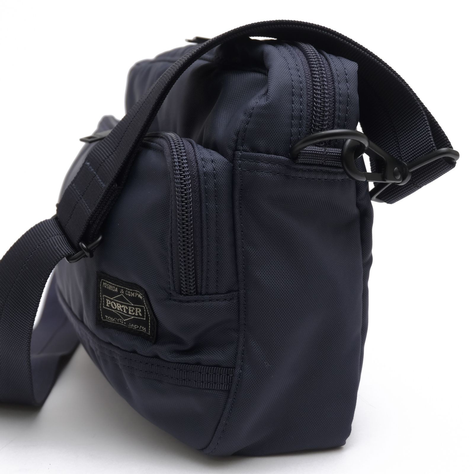 Authentic Porter Yoshida Nylon Shoulder Bag Men’s Navy 6.5cm Wide Porter Yosh