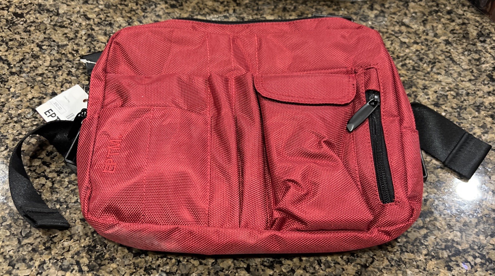 EPTM MEN’S “NEW” POLYESTER CHEST BAG ZIPPER CLOSURE CELL PHONE POCKET RED #8278