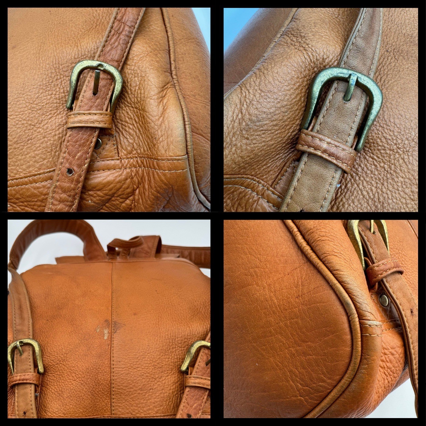 Latico Leather Backpack Cognac Brown Distressed Laptop Travel Bag Boho Artisan