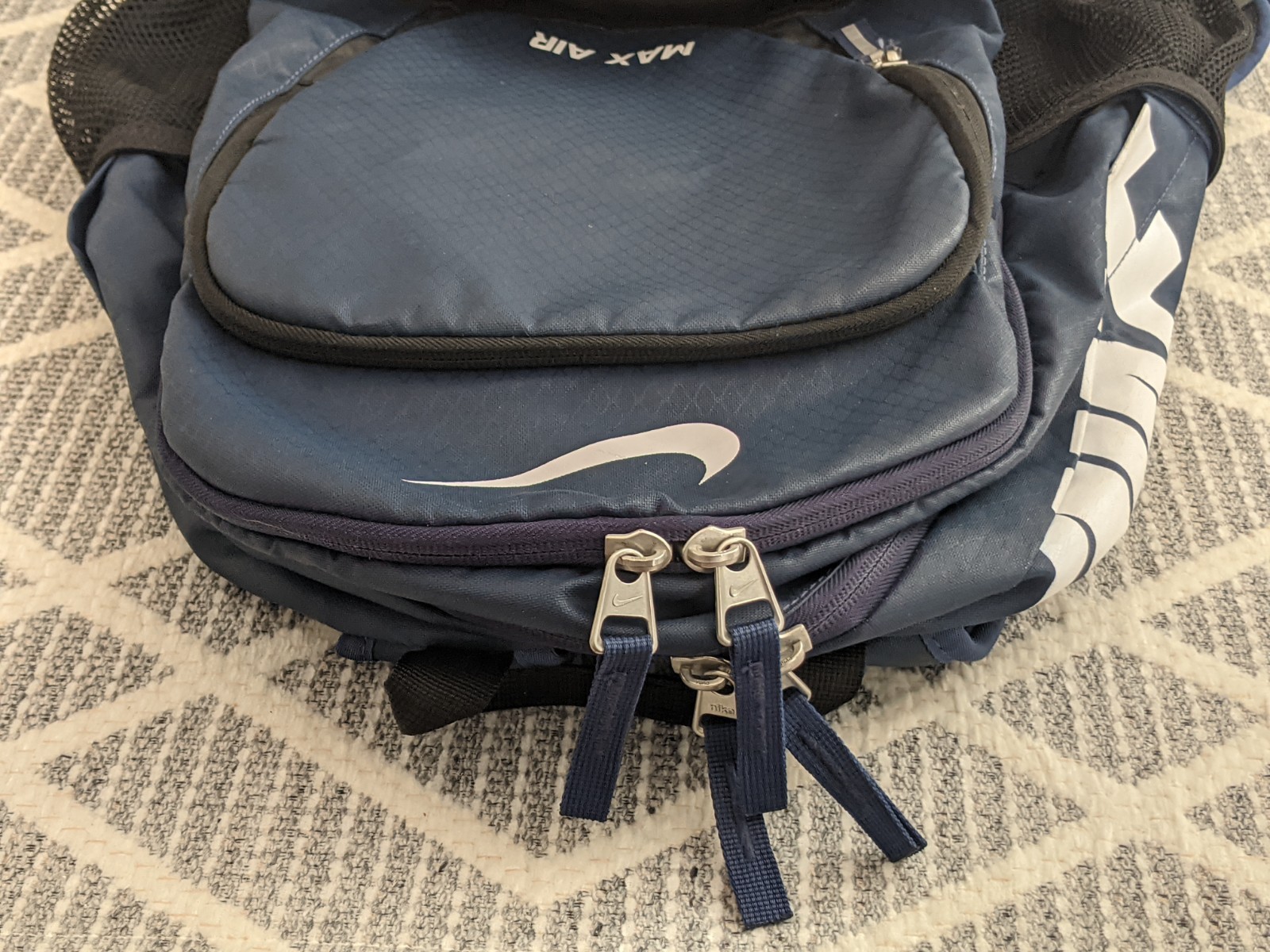 Nike Team Training Max Air Backpack Navy Blue Black, BA4890 412 Travel Gym Bag