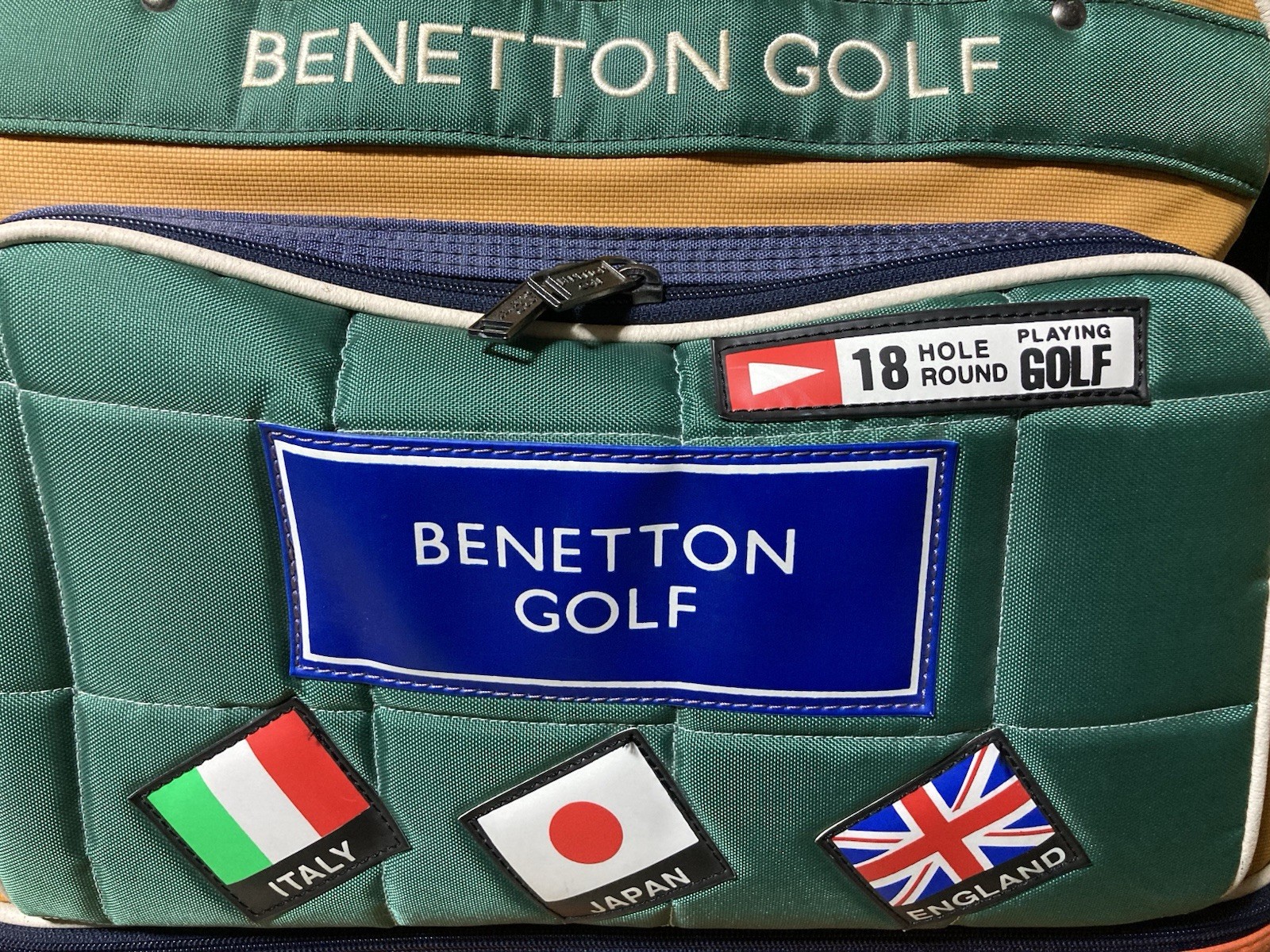 Benetton Golf Italy Japan England Vintage Bag Size 14.2 x 16.9 x 9. 8 in 90s