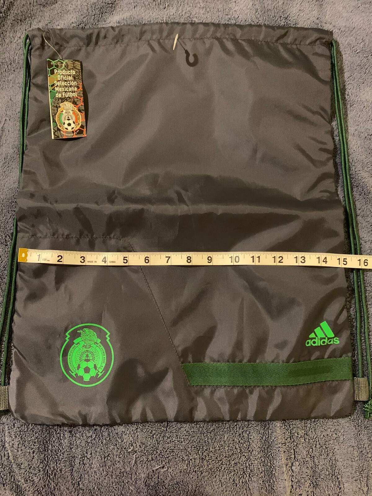 Genuine Adidas Mexico 15″x19″ Drawstring Bag Gym Sports Backpack New FAST Shipp