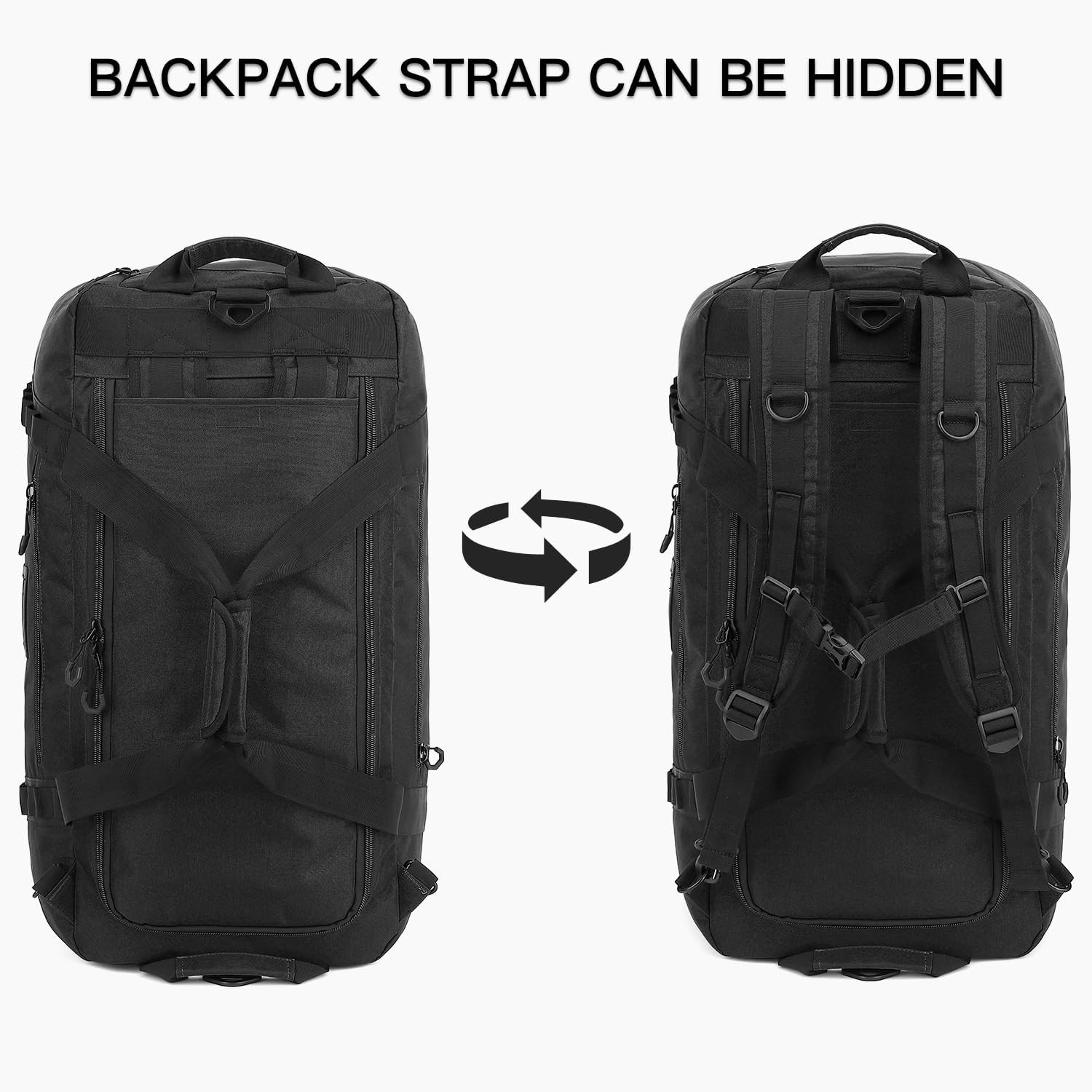 100L Extra Large Travel Duffle Bag Backpack for Men, 3 in 1 Sports