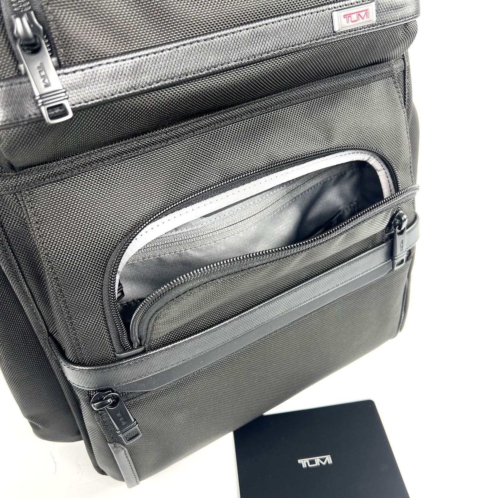 TUMI Alpha 3 Brief Pack Black Ballistic Nylon Work and Travel Backpack