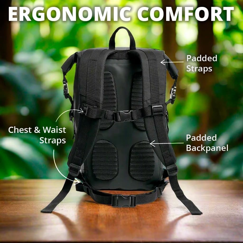 KRONOX 30L Waterproof Backpack for Men – IPX7 Submersible Dry Bag, Lightweight &