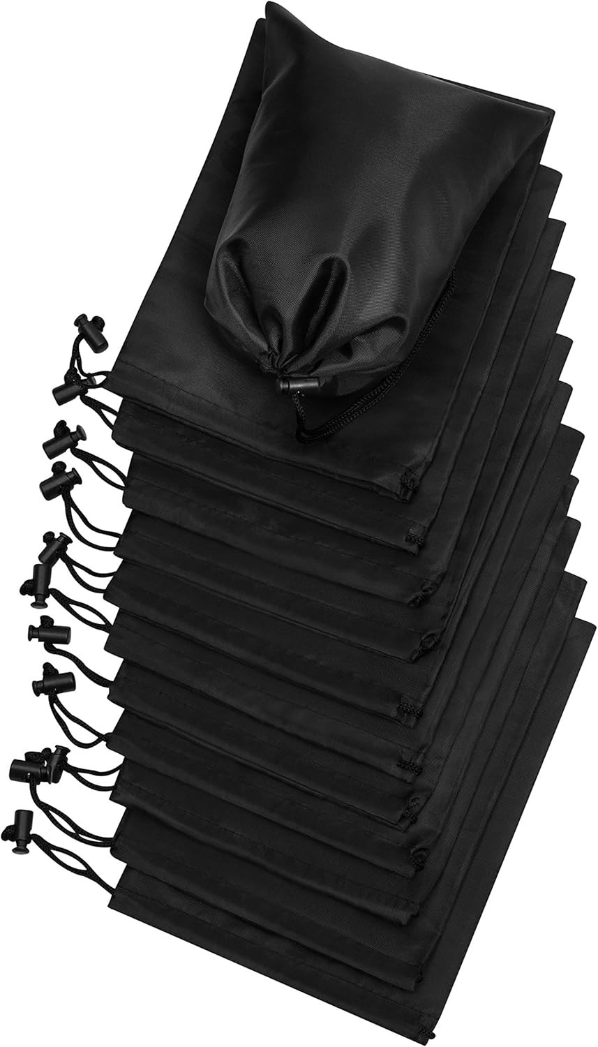 Drawstring Bag with Toggle – Nylon Cinch and Ditty Pouch for Office Storage (6