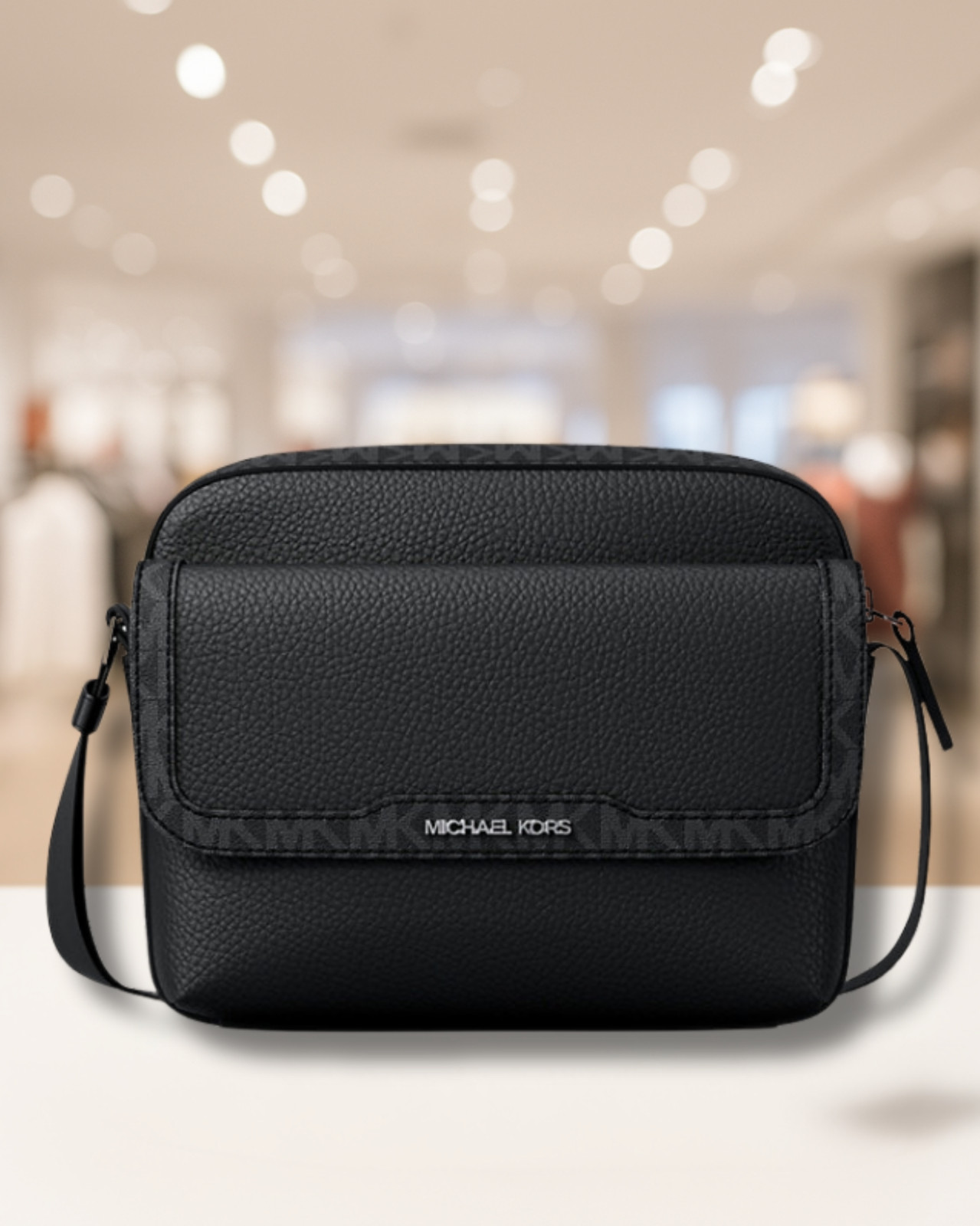 Michael Kors Cooper Men MD Leather & Logo Flap Camera Crossbody Bag Variation