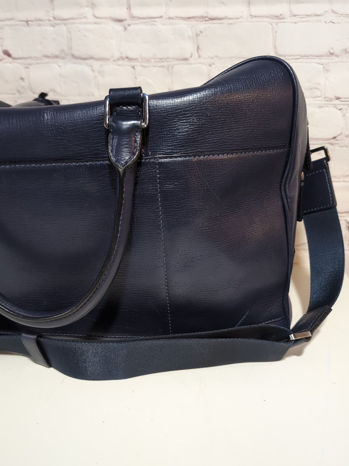 Michael Kors Cooper Saffiano Leather Blue Carry On Shoulder Bag Crossbody