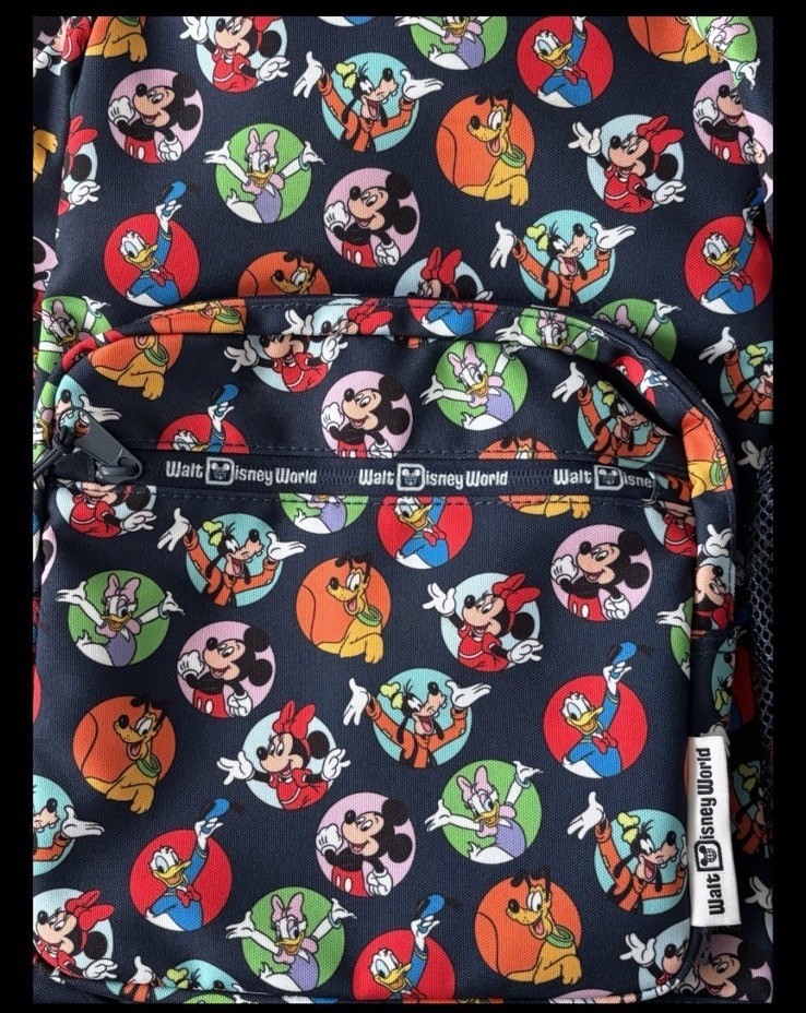 Backpack Disney Walt Disney World Mickey Minnie Donald Daisy Goofy Pluto 17 in