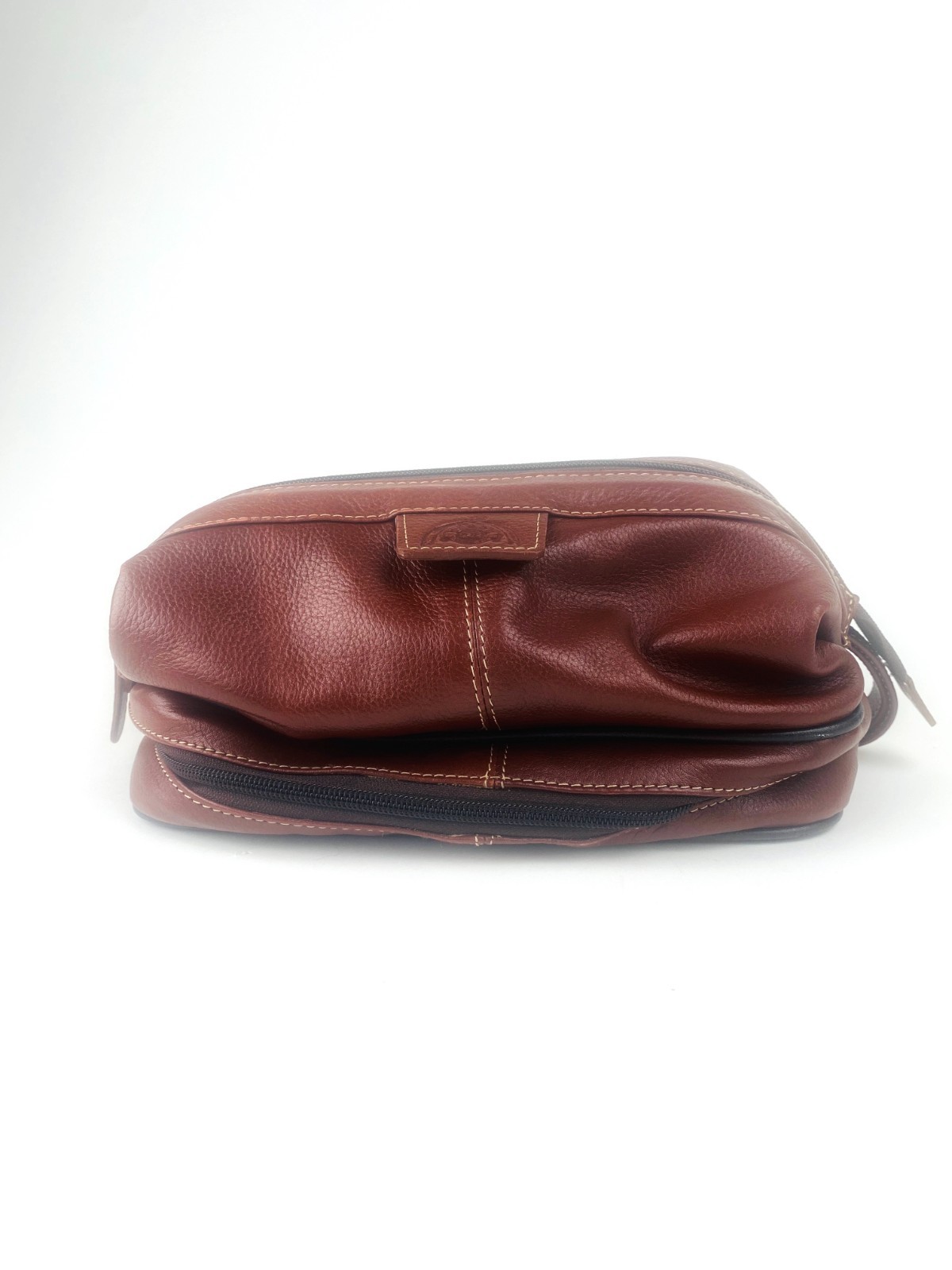 Vintage Dopp Leather Shave Kit Travel Bag Toiletry Wash Case Pouch Brown Men’s