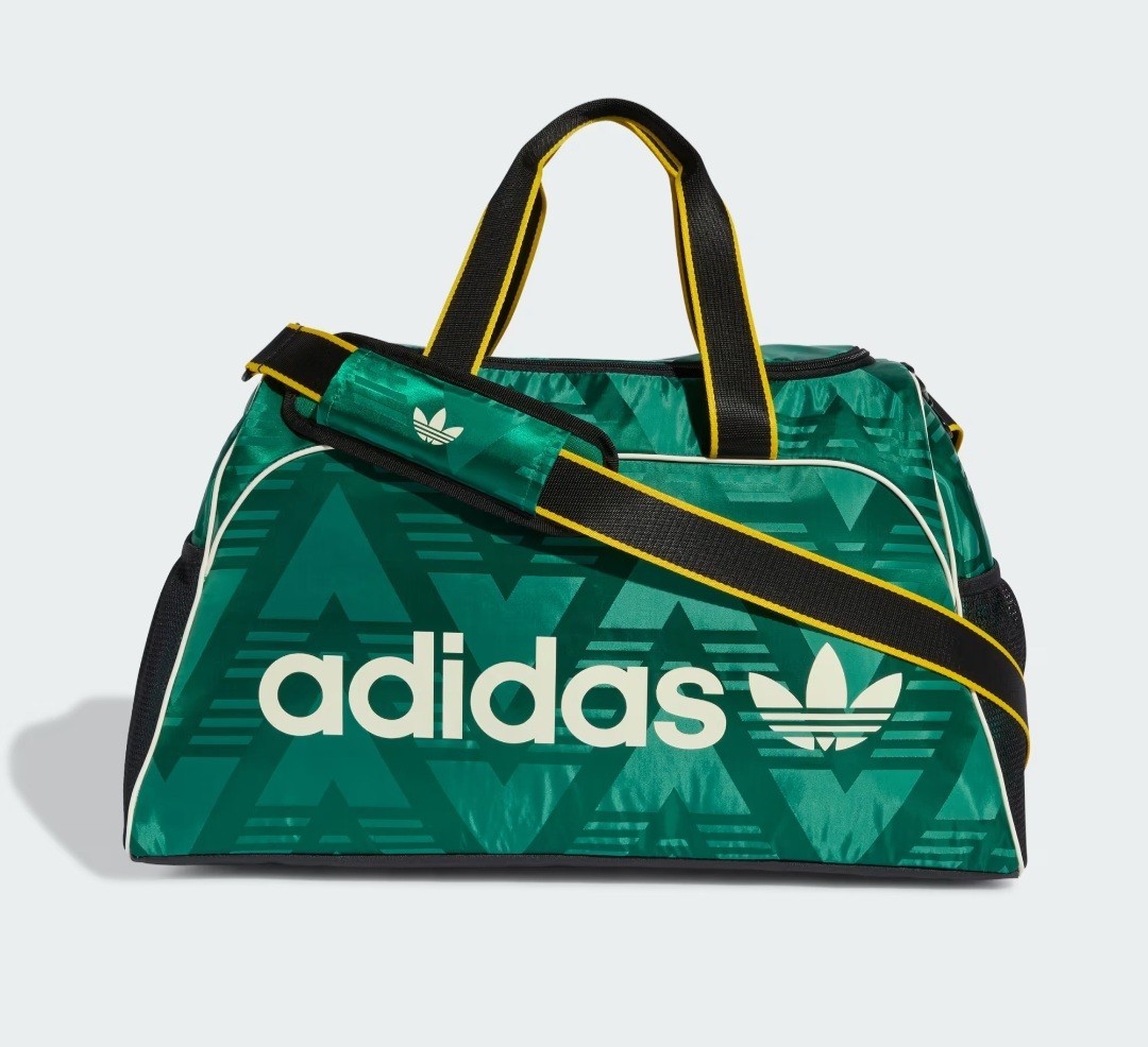 $90…Adidas Soccer Inspired Large Duffle Bag Green/White-Yellow. KE2315….