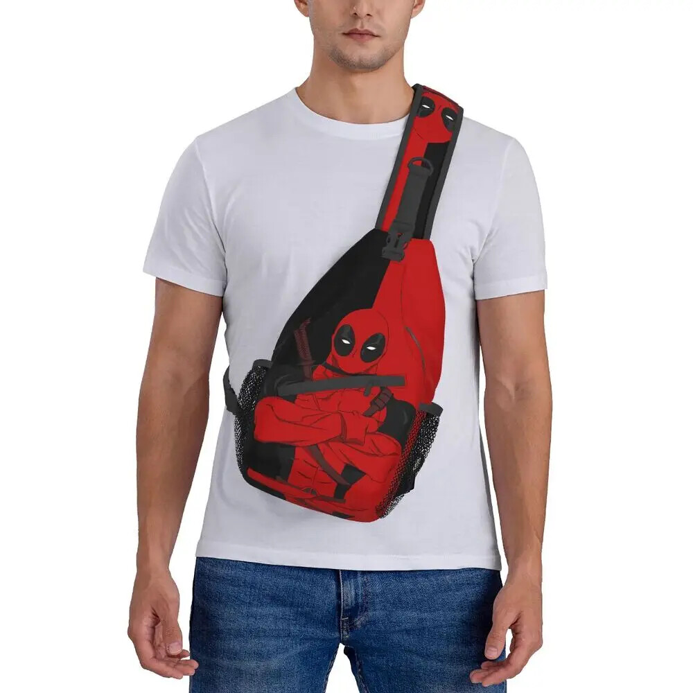 Casual Deadpool&MEN Sling Crossbody Backpack Men Shoulder Chest Bags Traveling