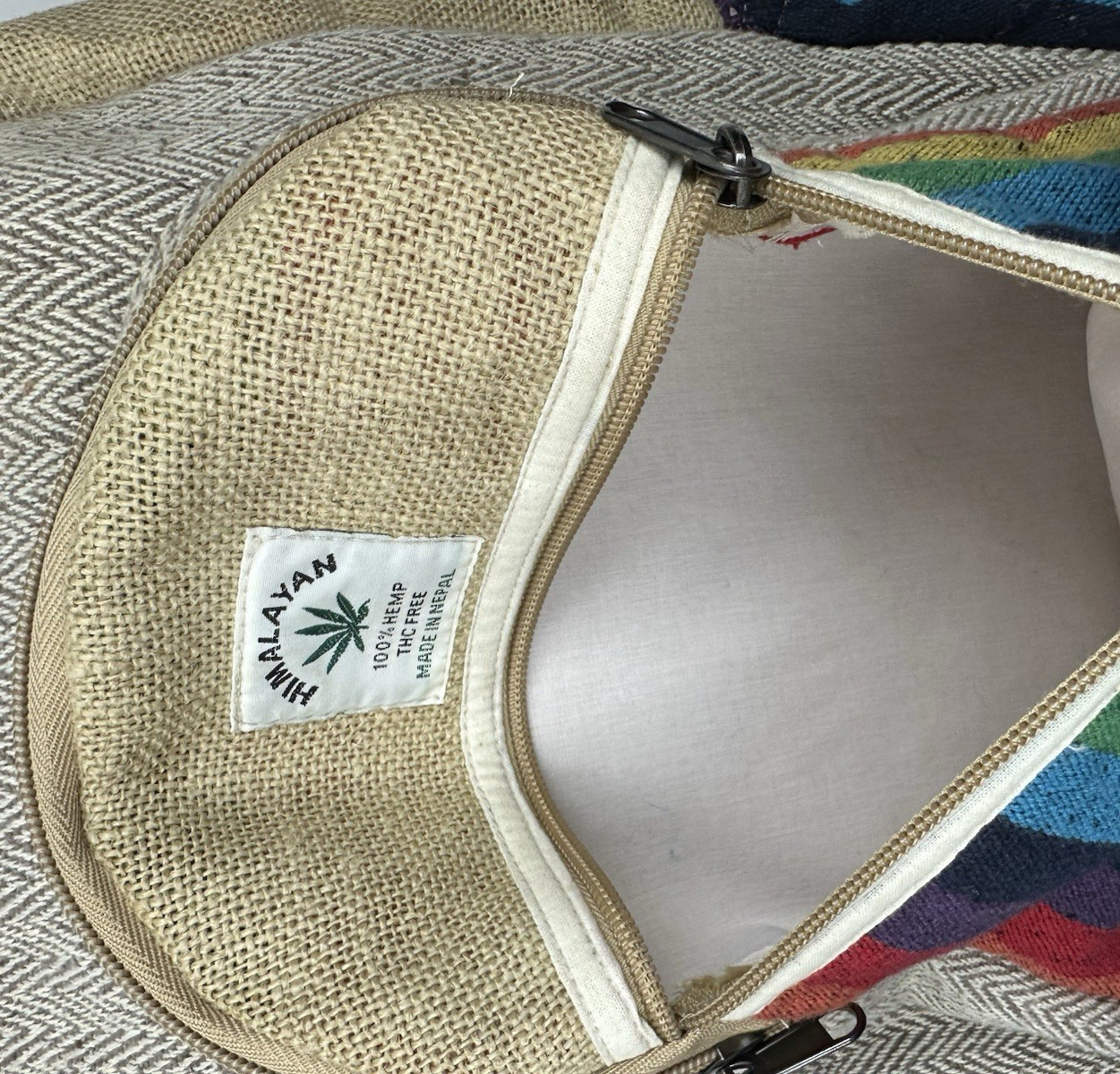 Himalayan Group Multi Pocket Pure Hemp Laptop Backpack USA SELLER