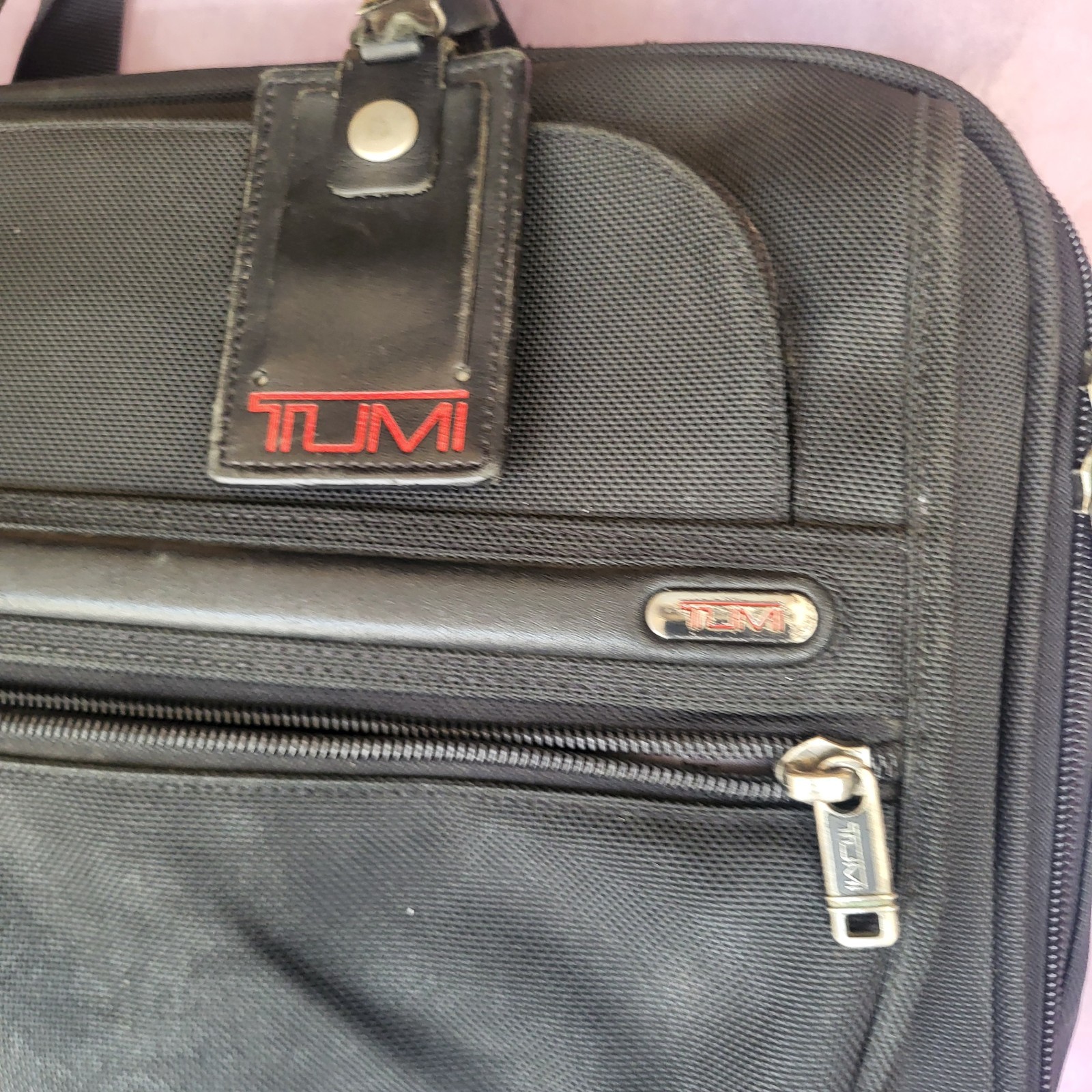 Tumi Alpha Series Black Ballistic Nylon Business Bag Laptop Carry On Messenger
