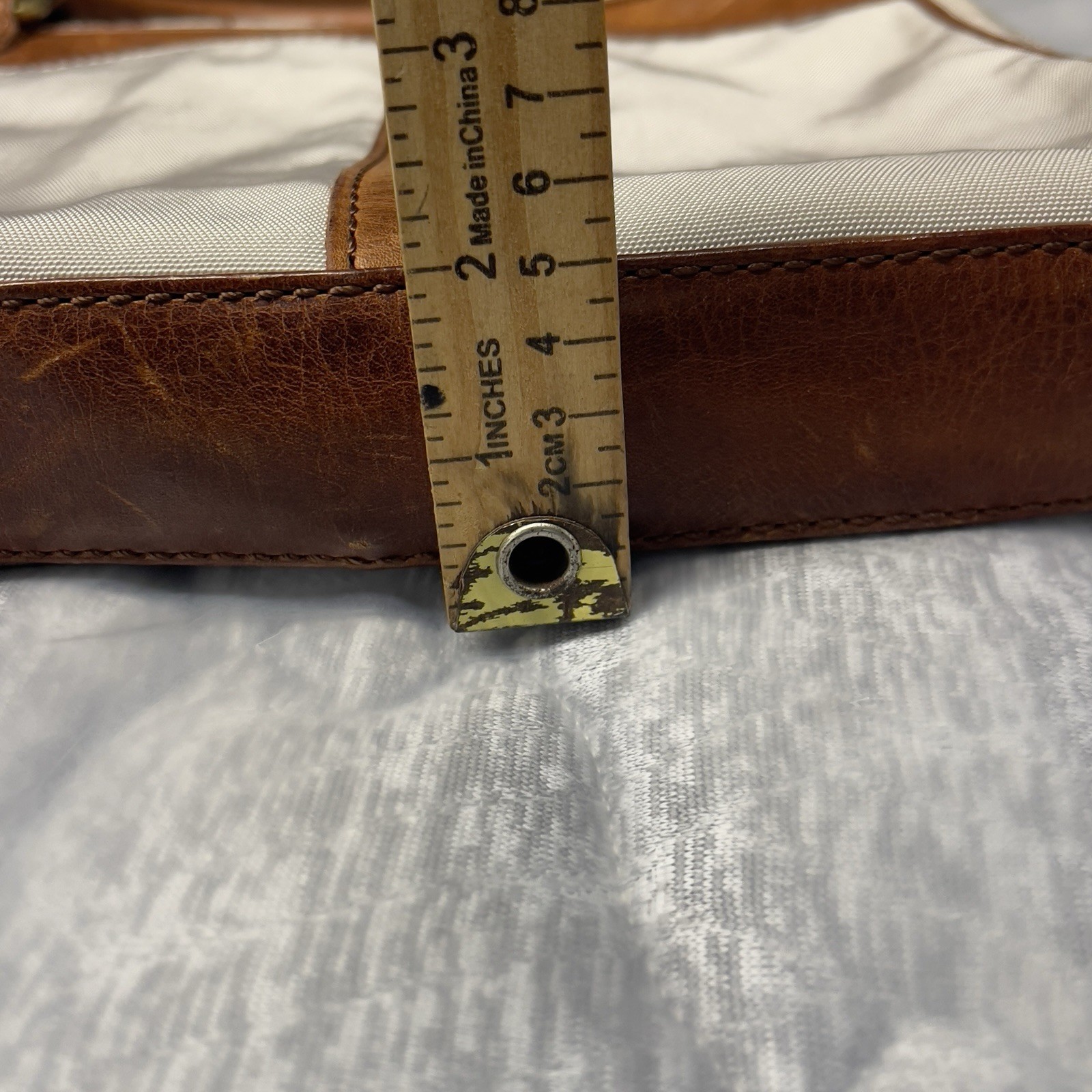 Fossil estate document Messenger Bag Shoulder Bag Leather Handles Twill Leather