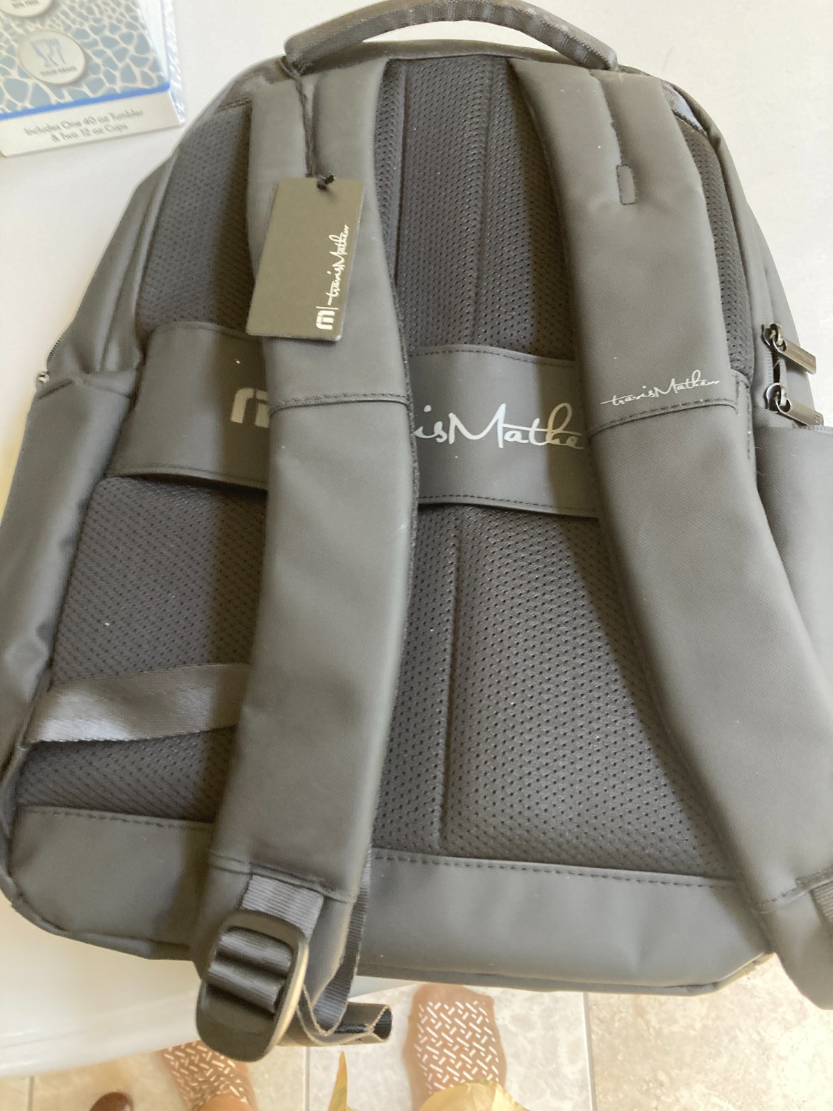 Travis Mathew Lateral Backpack Laptop Golf Travel Bag Water Resistant 18″ NWT