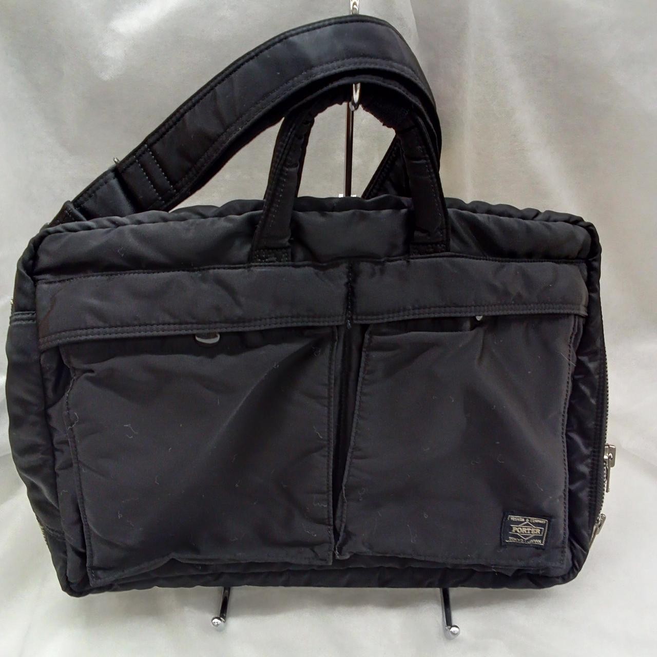 PORTER YOSHIDA TANKER 3way business bag briefcase shoulder Backpack Black Very G