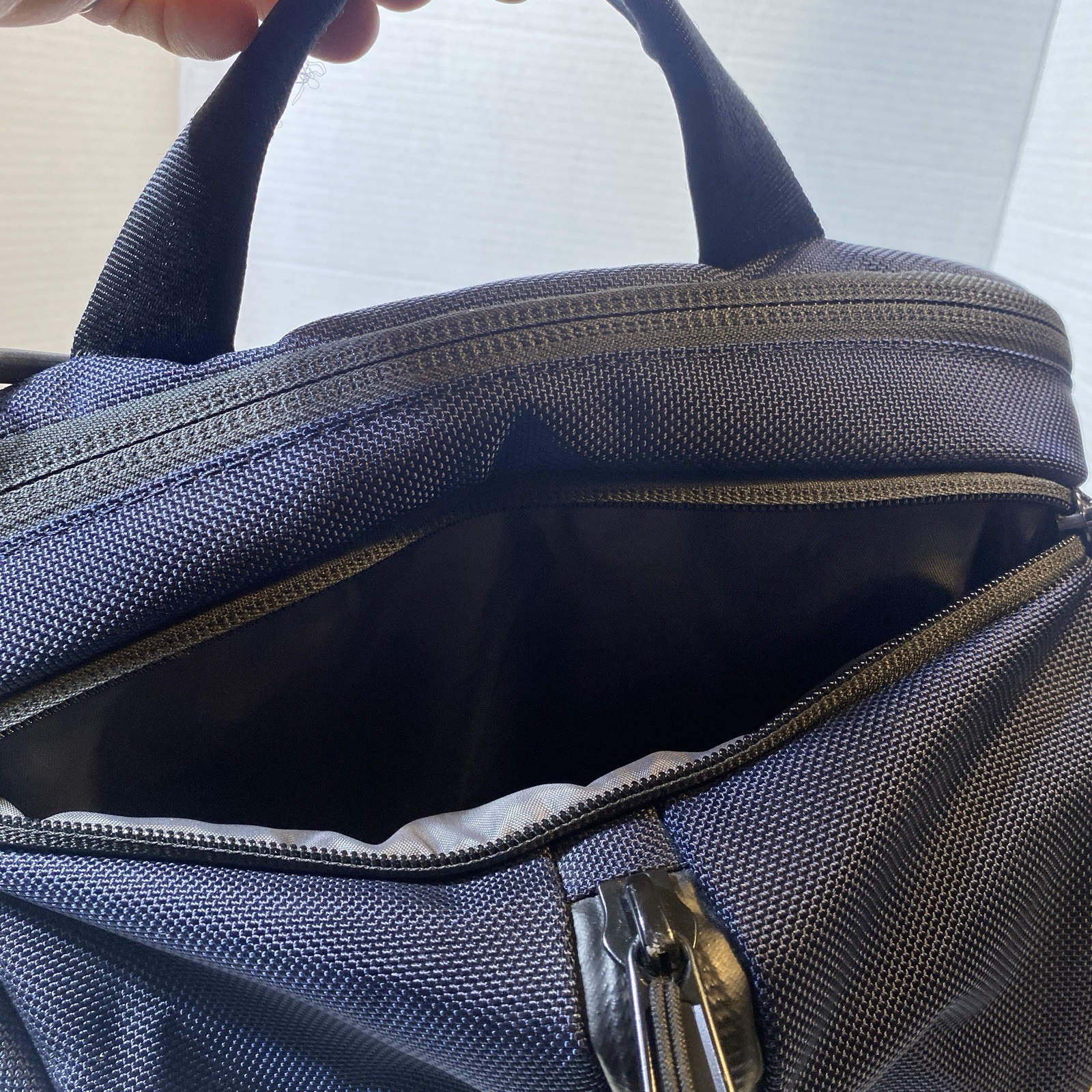 Aer Duffel Gym Work Backpack Laptop Bag Navy Blue Cordura Nylon Excellent