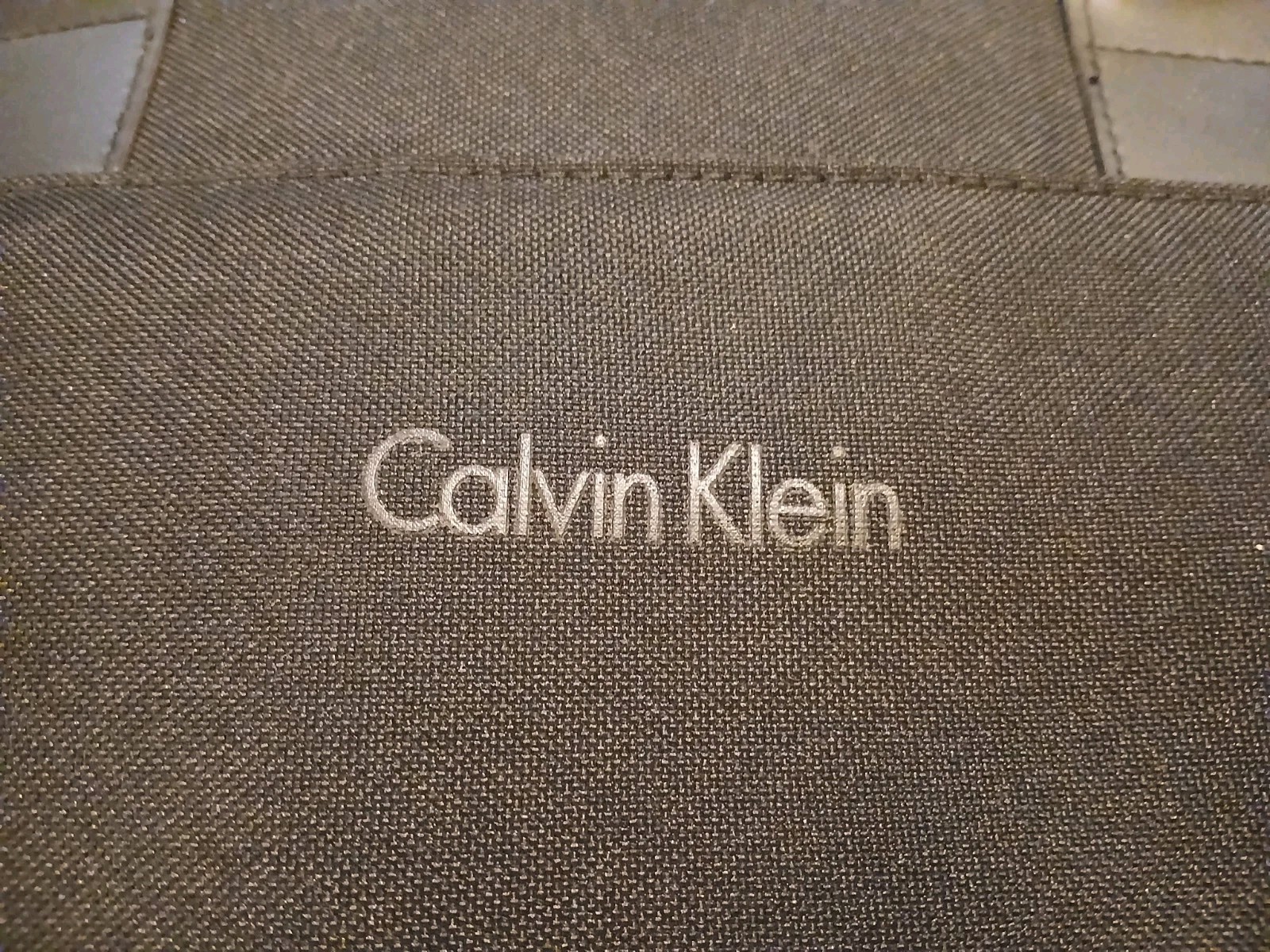 Calvin Klein Black Canvas Laptop Shoulder Bag Approx. 15″ L x 12″ W x 2″ D
