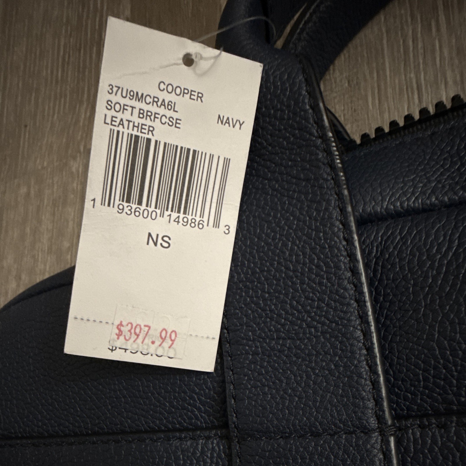 Michael Kors Men’s Navy Zip Briefcase/Document Case Solid Top Handle