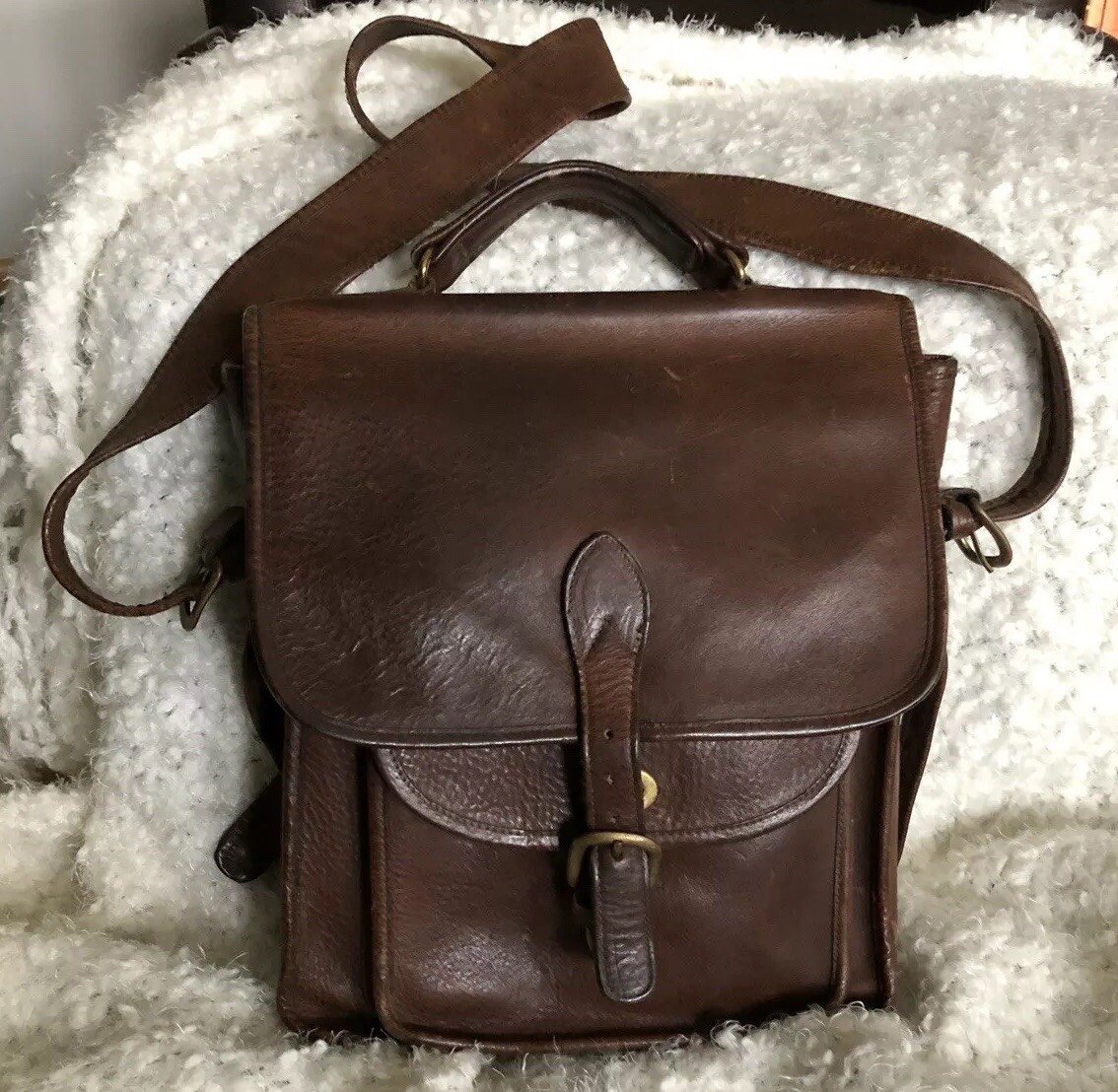 11 1/2 X 13 1/2” Handcrafted Leather MESSENGER bag Laptop Briefcase – Brown