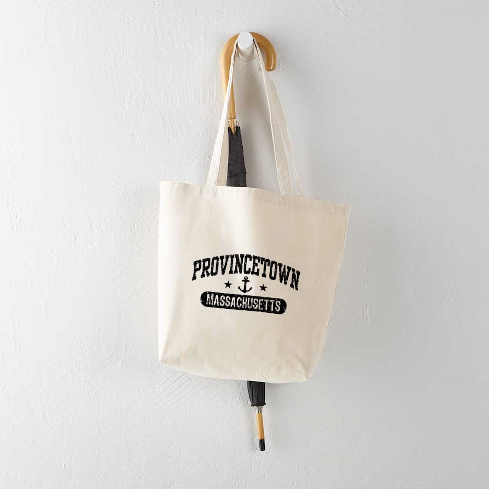 CafePress Provincetown Natural Canvas Tote Bag, Cloth Shopping Bag (567748912)