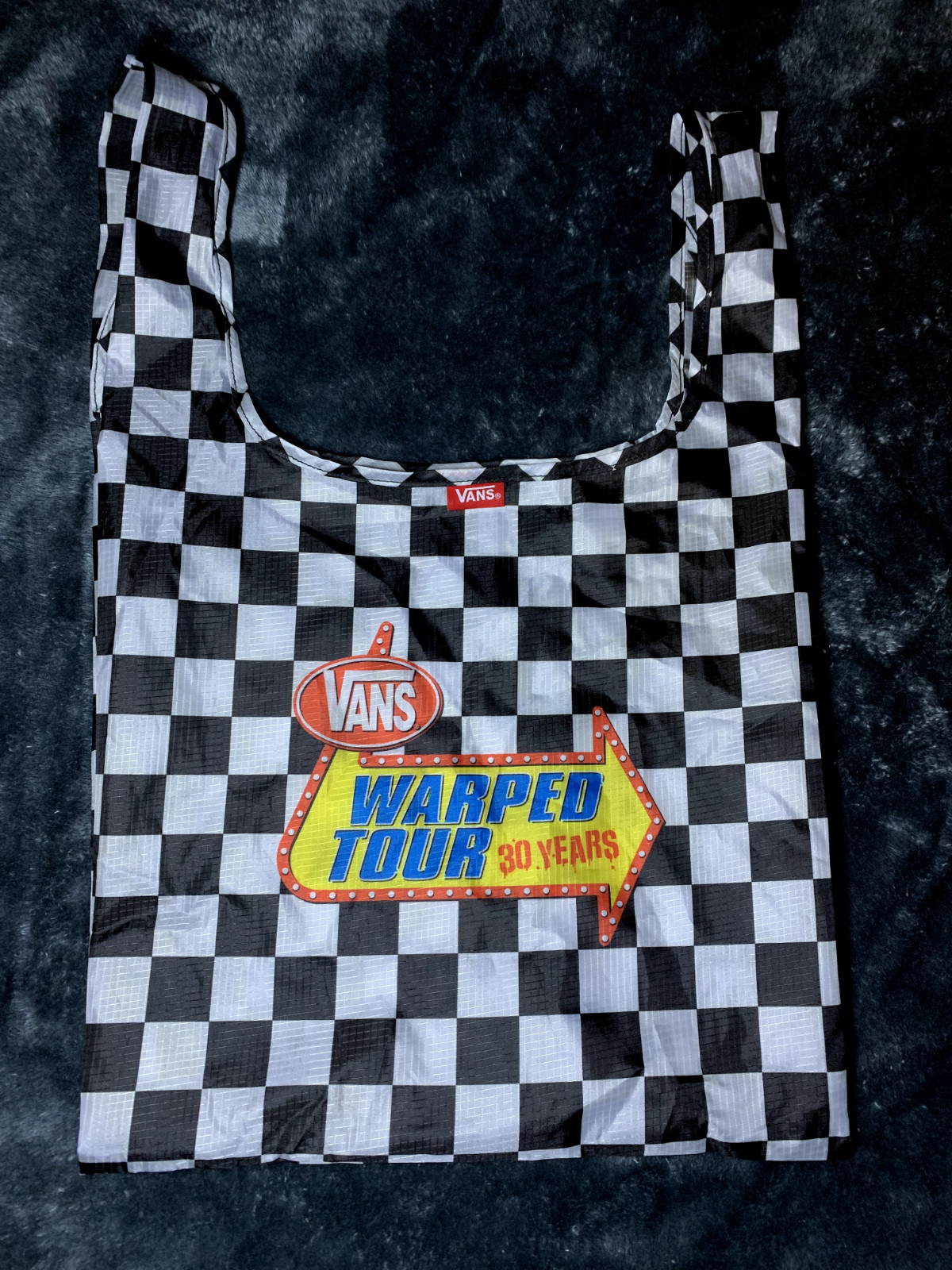 Vans Warped Tour 30 Years Reusable Tote Bag Checkerboard Anniversary Edition