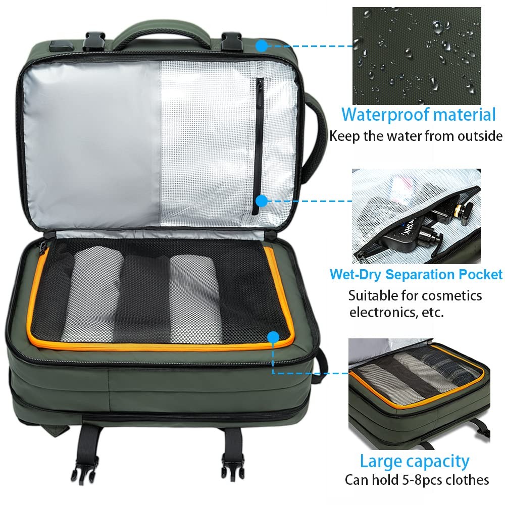 Expandable Travel Backpack,35LCarry on Backpack for Women Men Airline Approve…