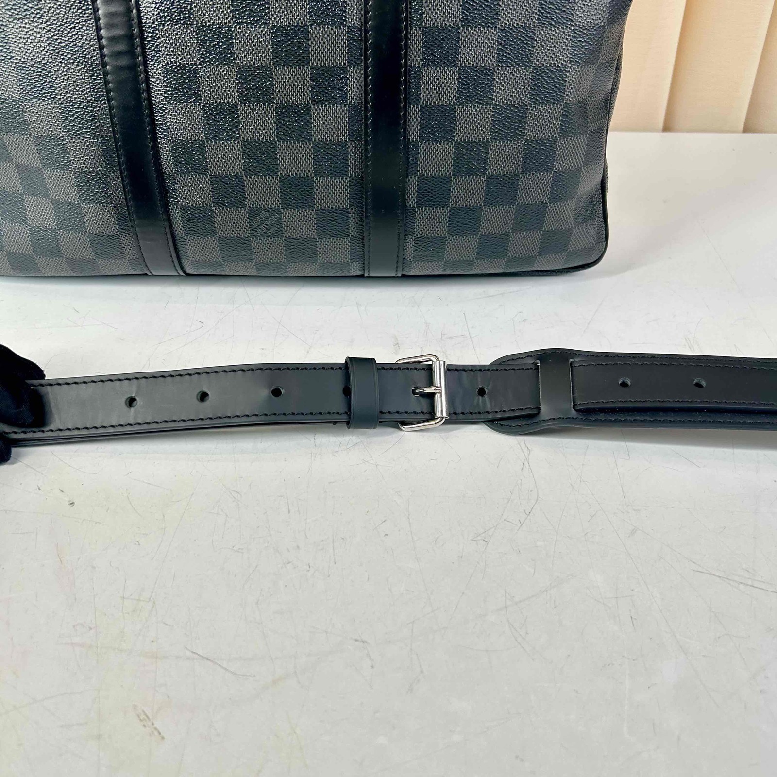 Louis Vuitton Damier Graphite Porte-Documents Briefcase Black Auth