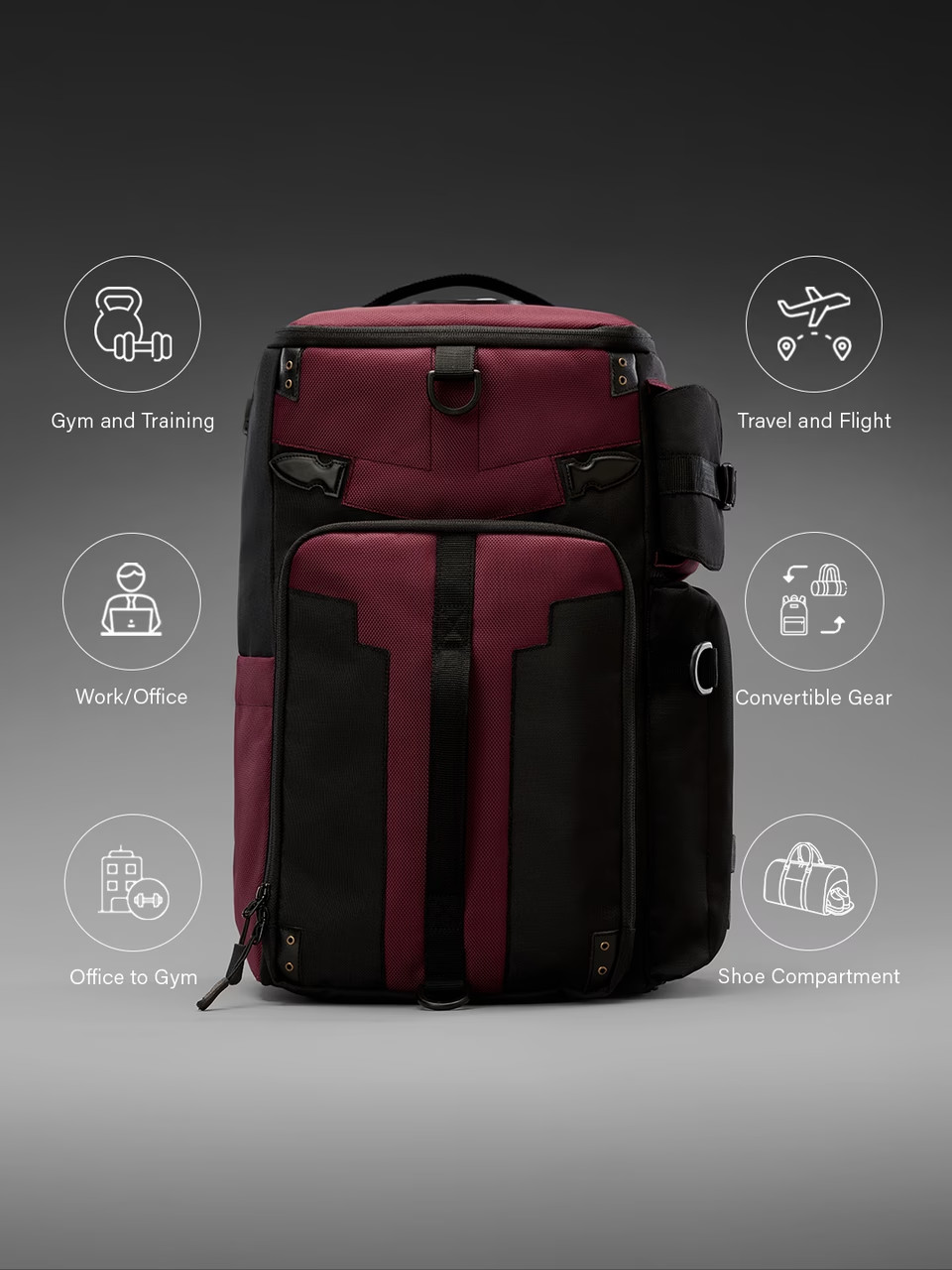 Marvel Deadpool 3-In-1 Backpack Utility Gear / Laptop Bag / Gym Bag – Official ®