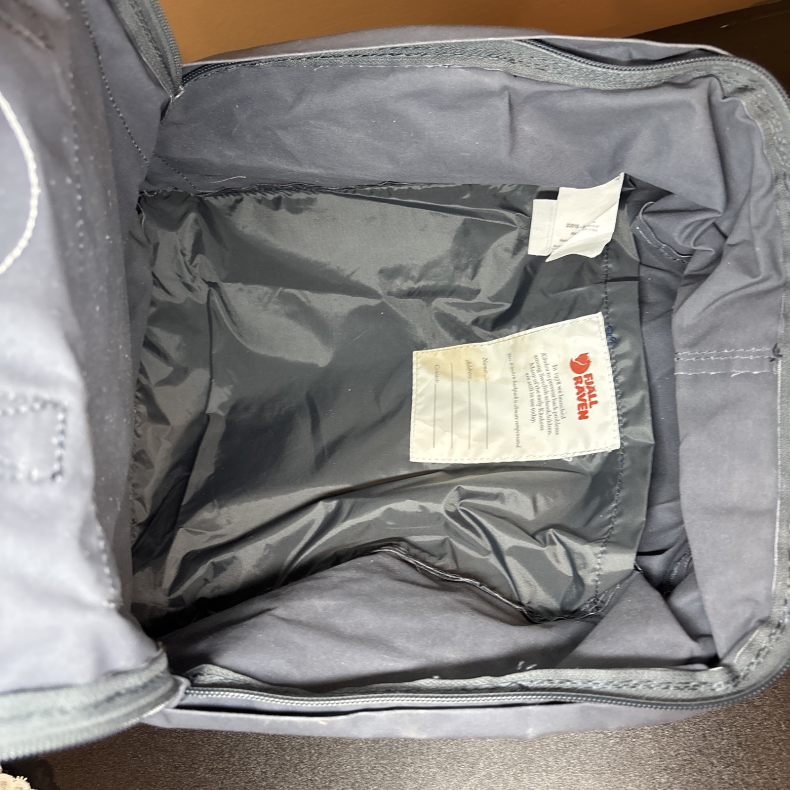 Fjallraven Kanken Classic Kanken Backpack Grey Blue 23510 One Size, *small Spot*