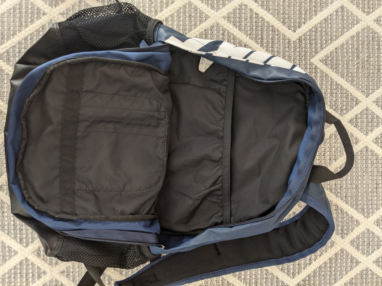 Nike Team Training Max Air Backpack Navy Blue Black, BA4890 412 Travel Gym Bag