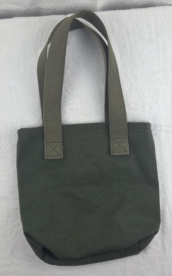 Dultuh Pack Small Olive Green Canvas Tote Bag Made in USA 11.5″ x 11.5″
