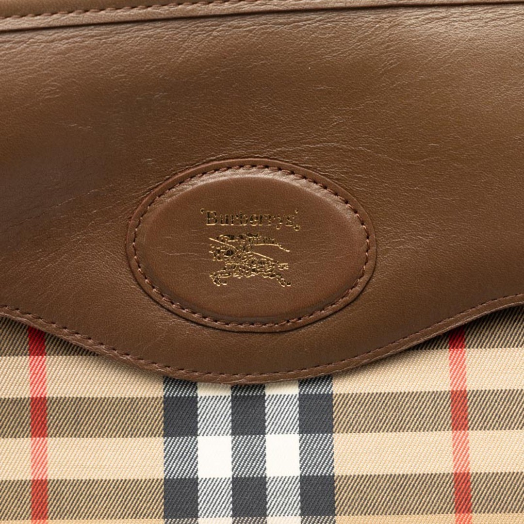 BURBERRY Nova Check Shadow Horse Bag Beige 36cm 14.2in japan used item