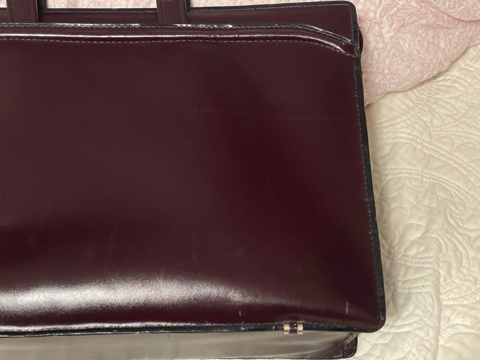 Men’s Mahogany Heritage Brief/Document Case Top Handle with BKK zipper closure