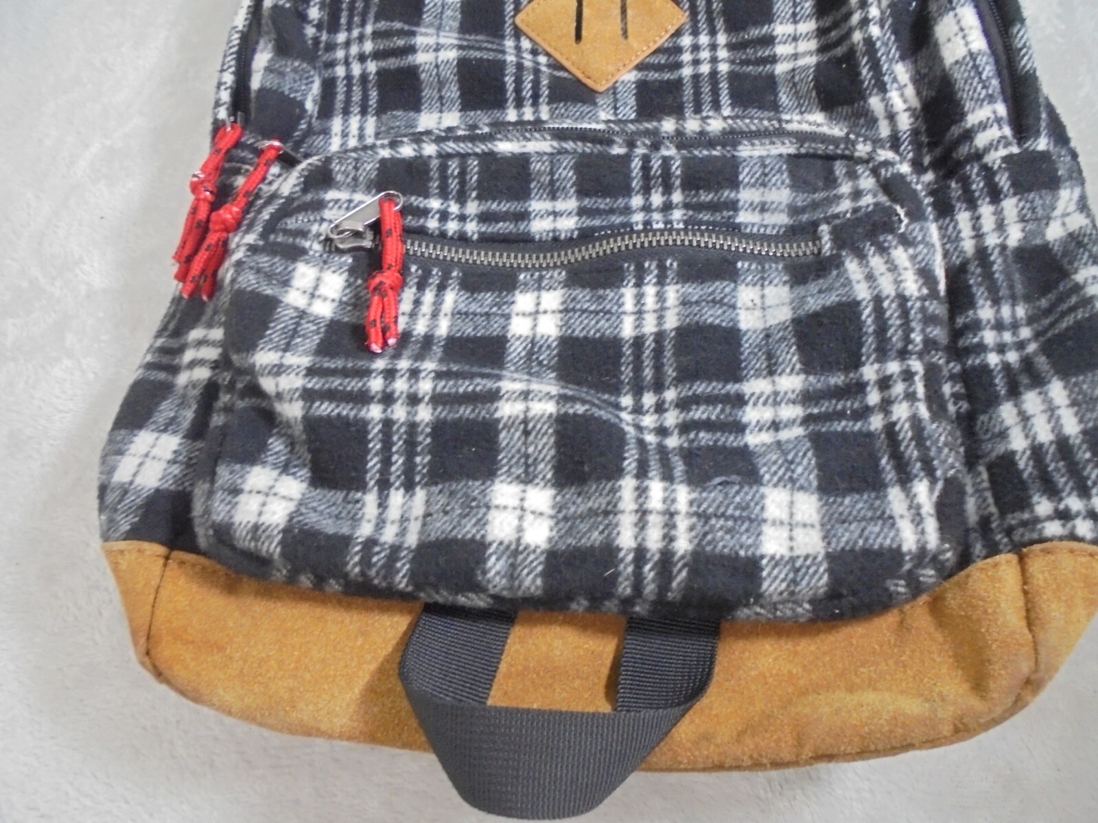 Faux Wool Leather Suede Backpack Bookbag Bag Back To School Work