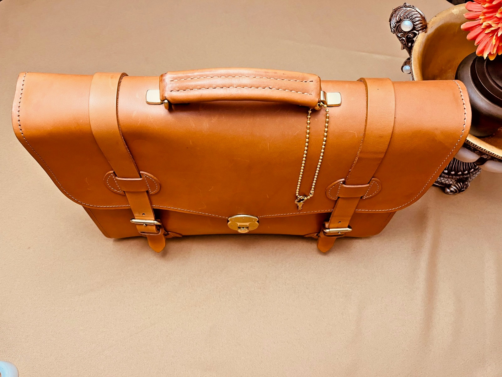 STEPHEN BROOKS English Tan Bridle Leather Briefcase / Portfolio / Satchel – USA
