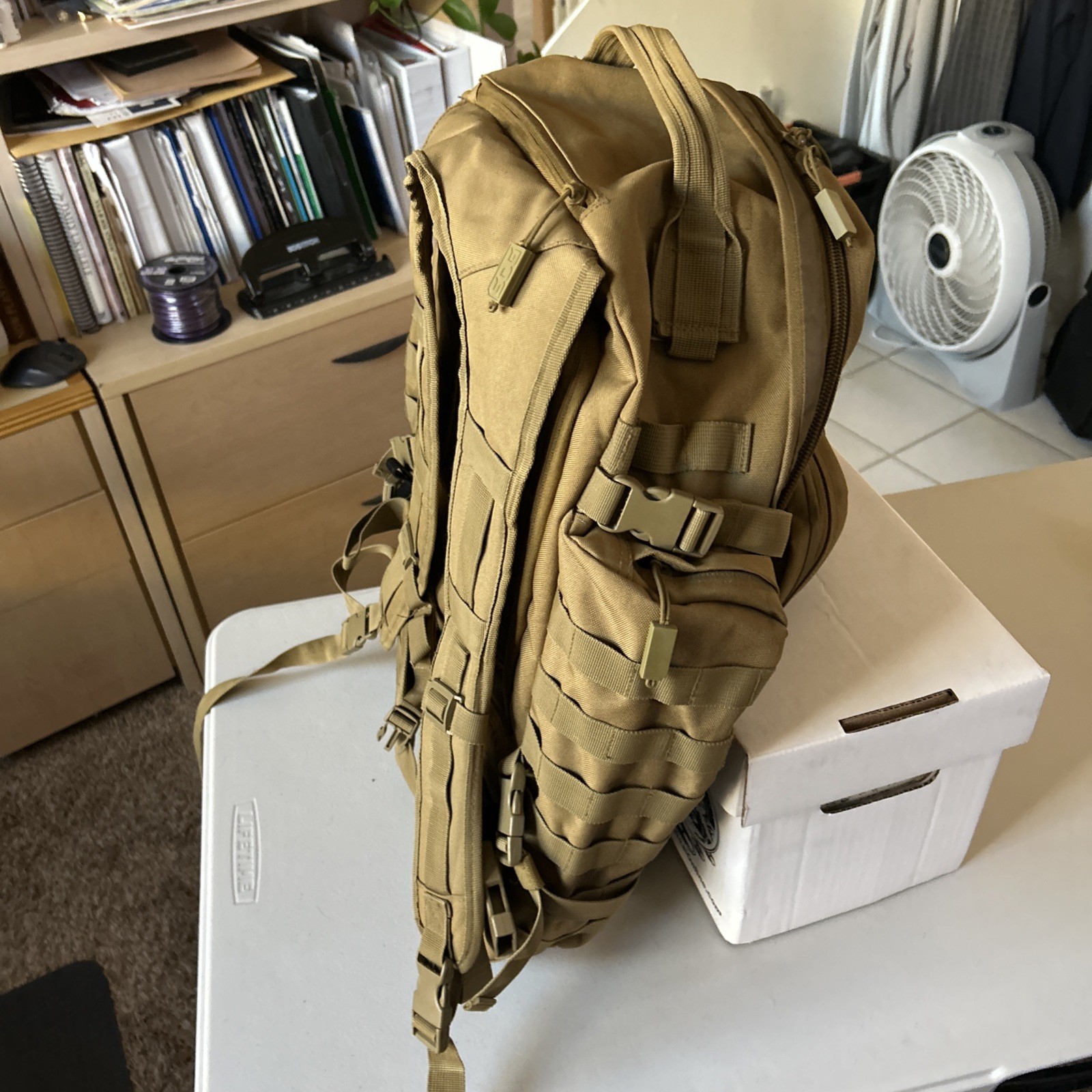 SOG Barrage Tactical Internal Frame Backpack 64.3-Liter Storage Coyote Tan