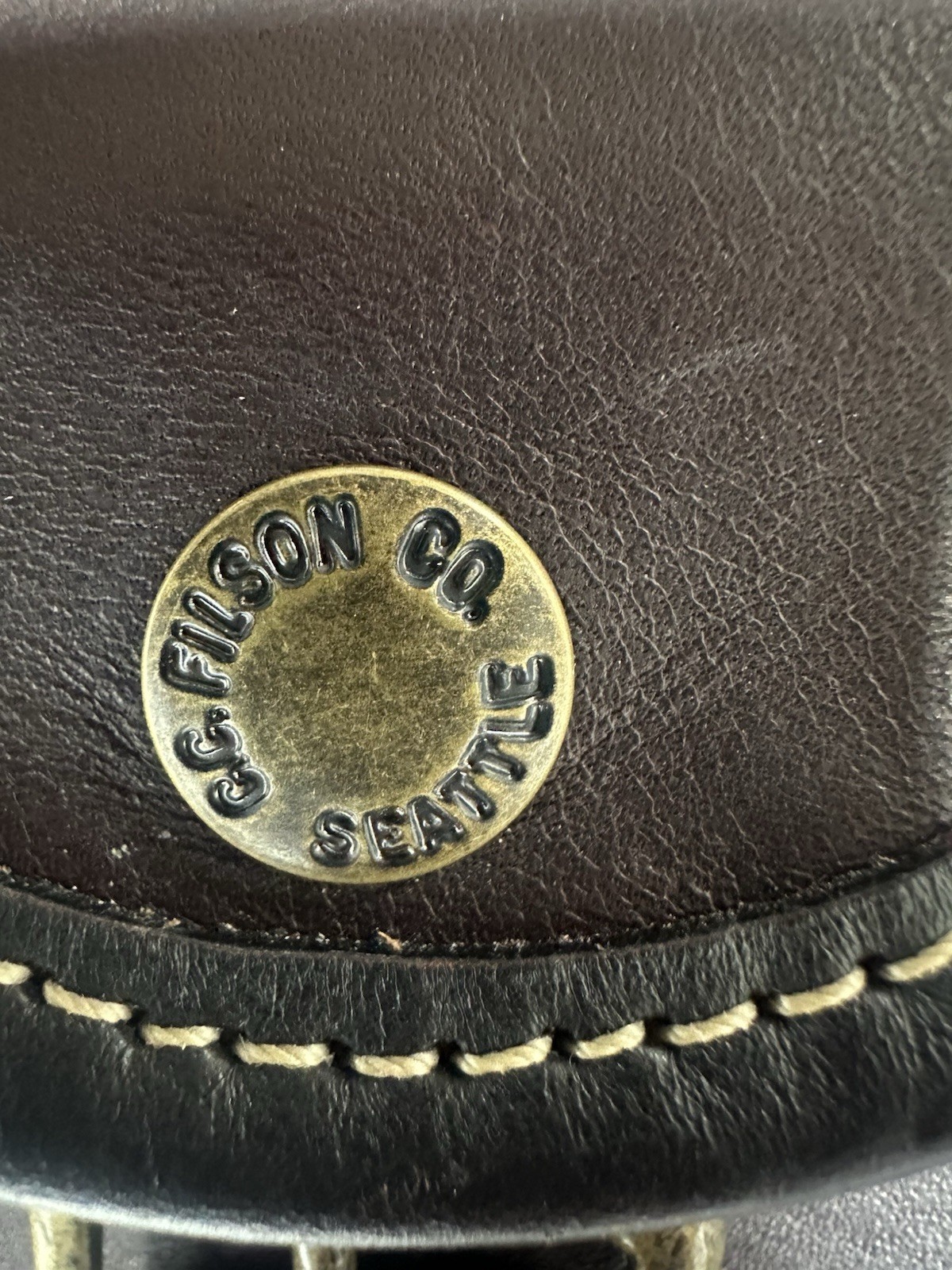 Filson Workshop Weatherproof Leather Small Field Bag Brown Rare USA