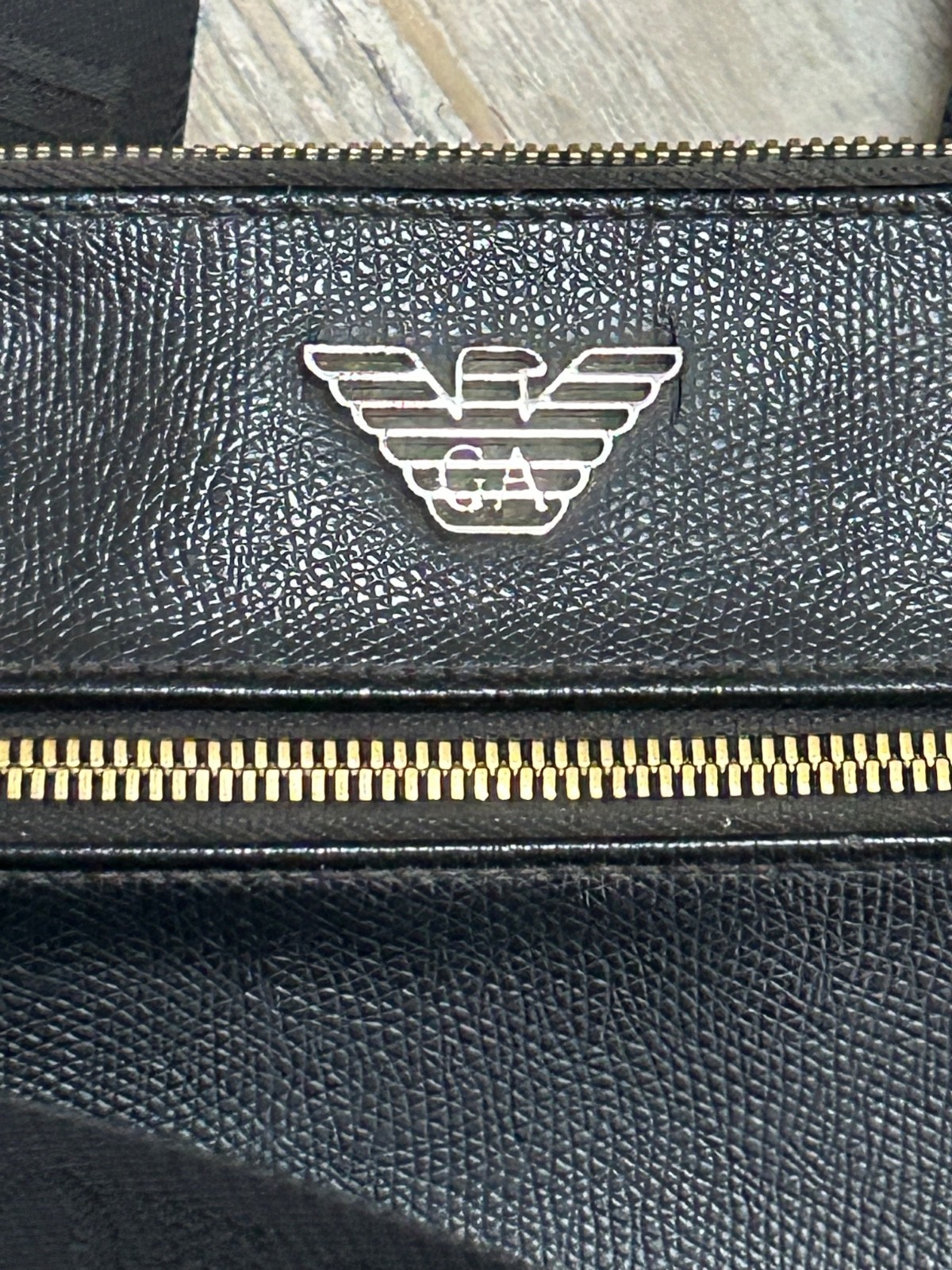 Emporio Armani Men’s Leather Black Shoulder Bag