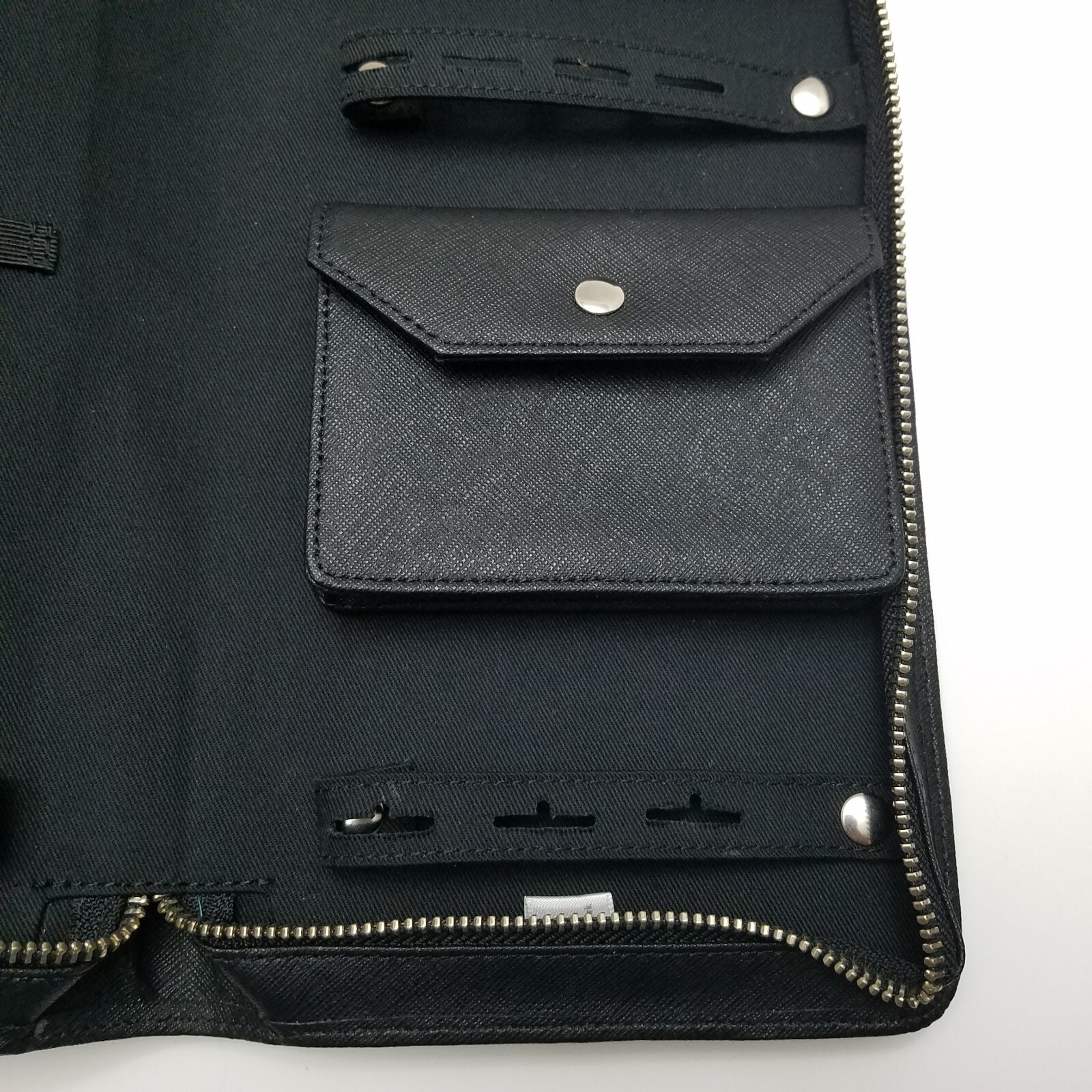 Hook & Albert Black Leather Travel Case 15.5 ×6 inches
