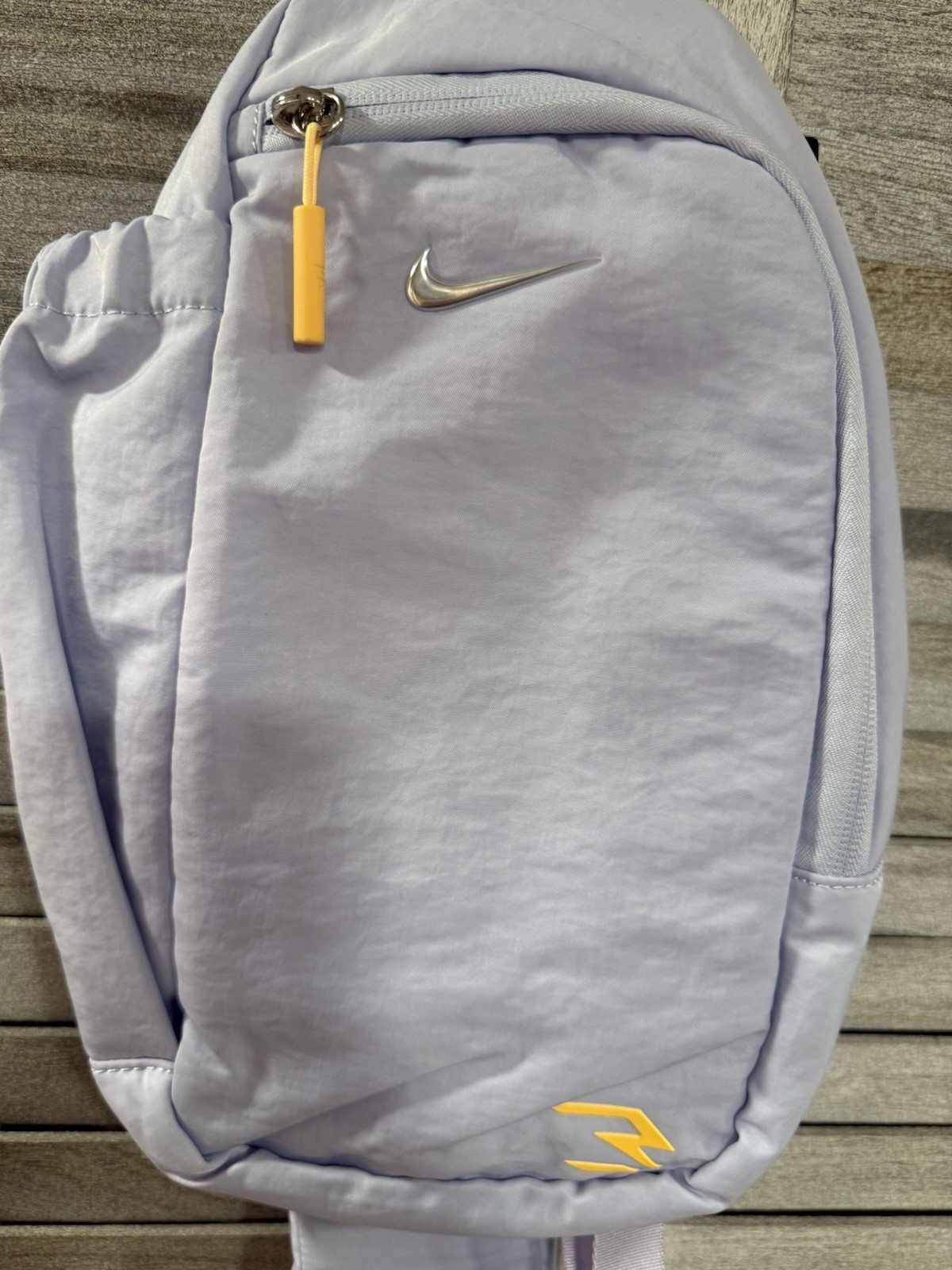 Nike Light Purple Solid Crossbody Sling Bag, Zip/Drawstring, Adjustable, Men’s