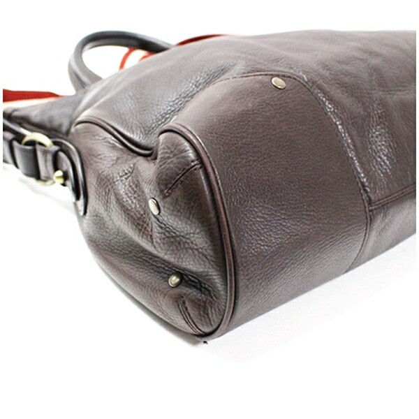 Authentic Bally 2-Way Leather Tote Bag Shoulder Bag/Crossbody Bag Brown