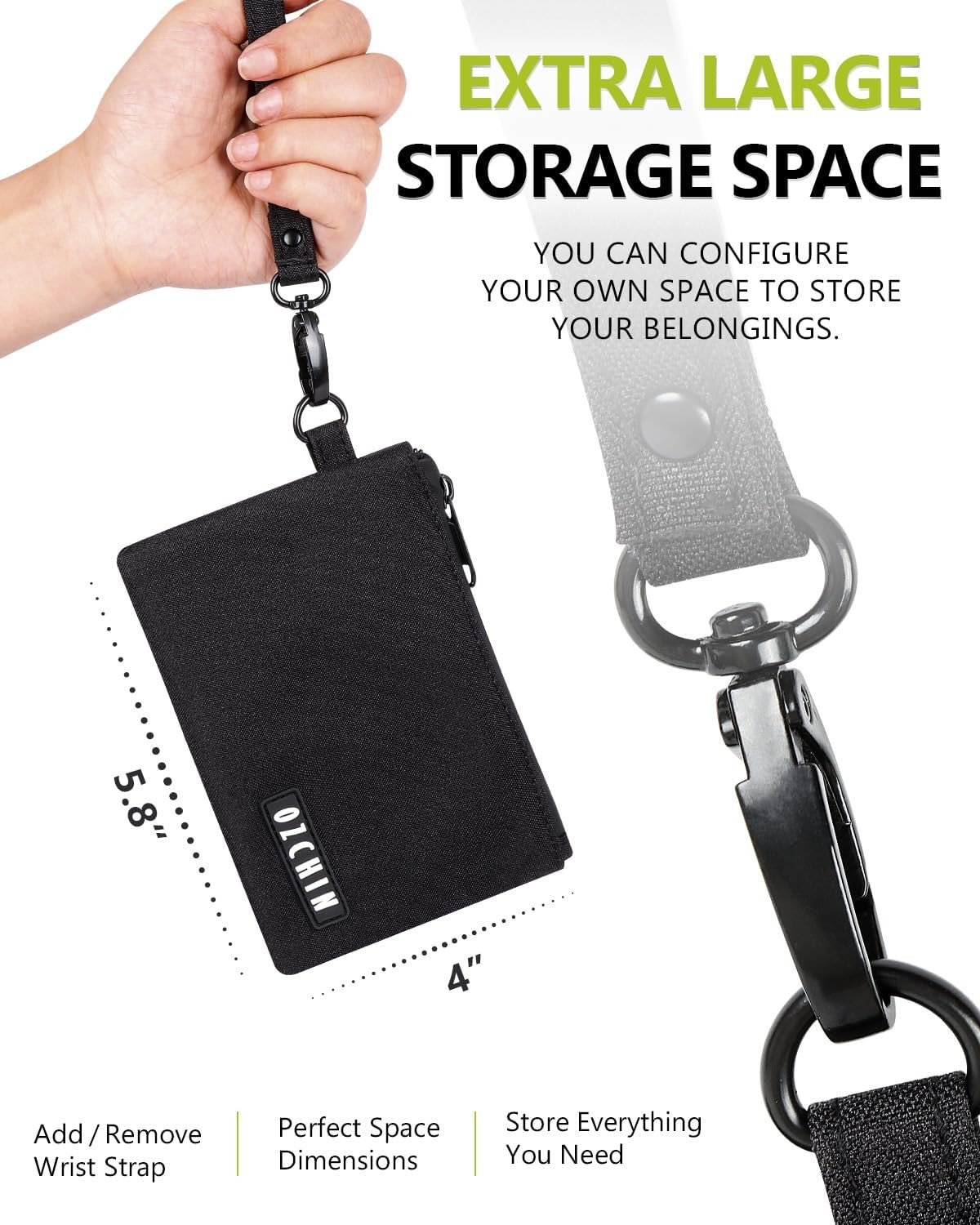 OZCHIN Smell Proof Bag with Combination Lock 5.8 x 4 inches, Black
