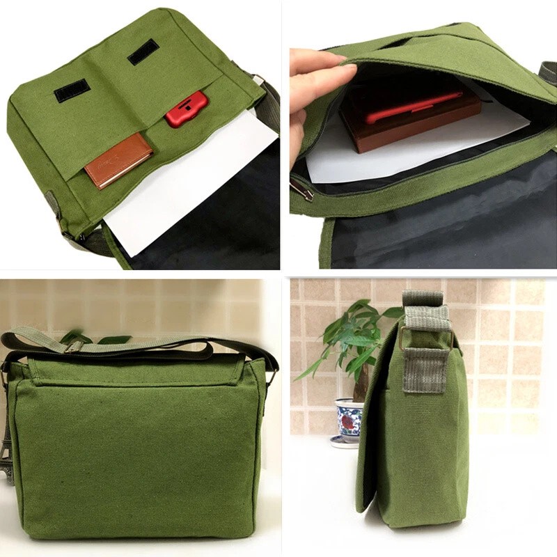 China Chairman Mao “Service to the People” Shoulder Bag Green Messenger Bag