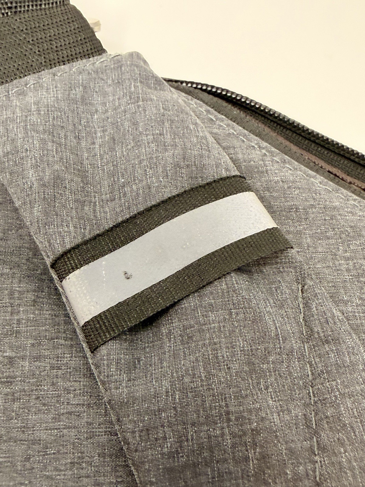 WANDER Gray Crossbody Bag Zip Magnetic Closure Unisex Lightweight Shoulder Strap