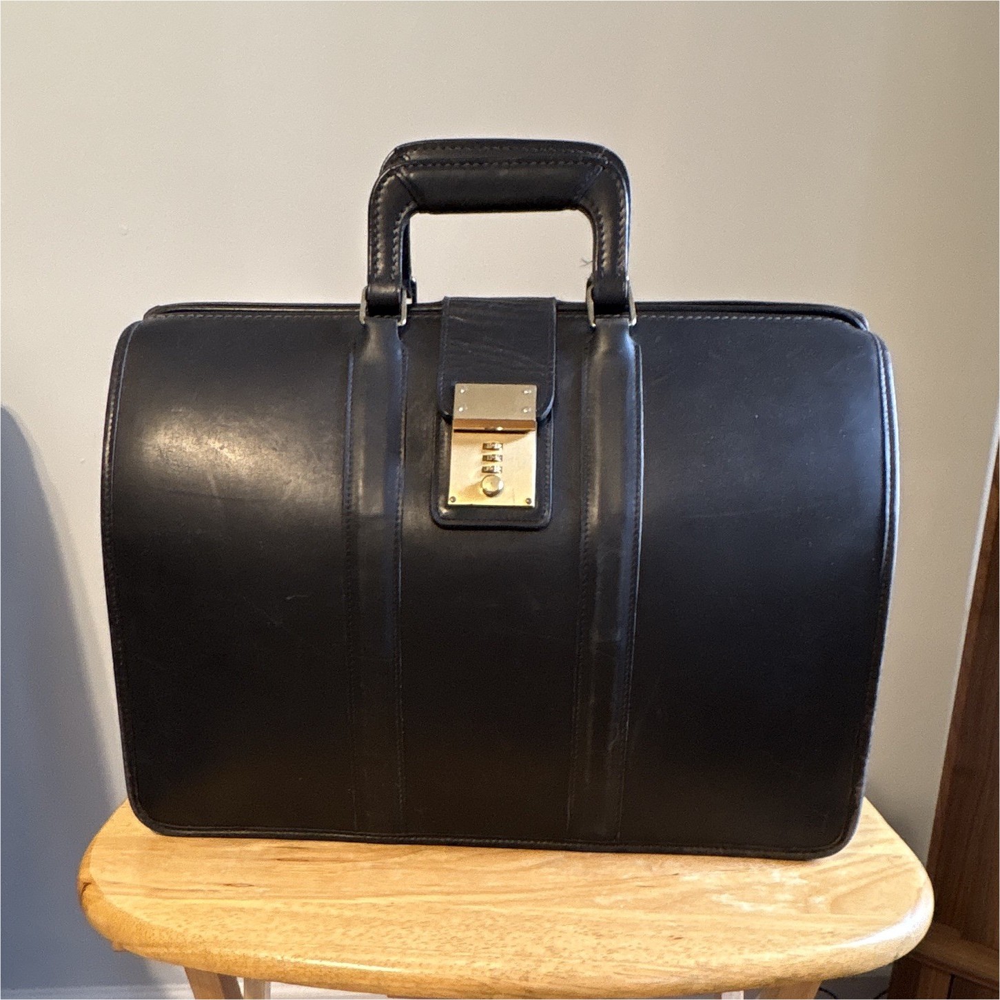Coach Black Briefcase/Document Case Combination Lock w/ Inner Dividers Large