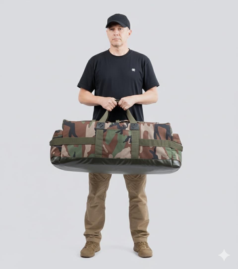 Large Military Duffle Bag Backpack Tactical Field Gear Equipment Duffel Bag Army