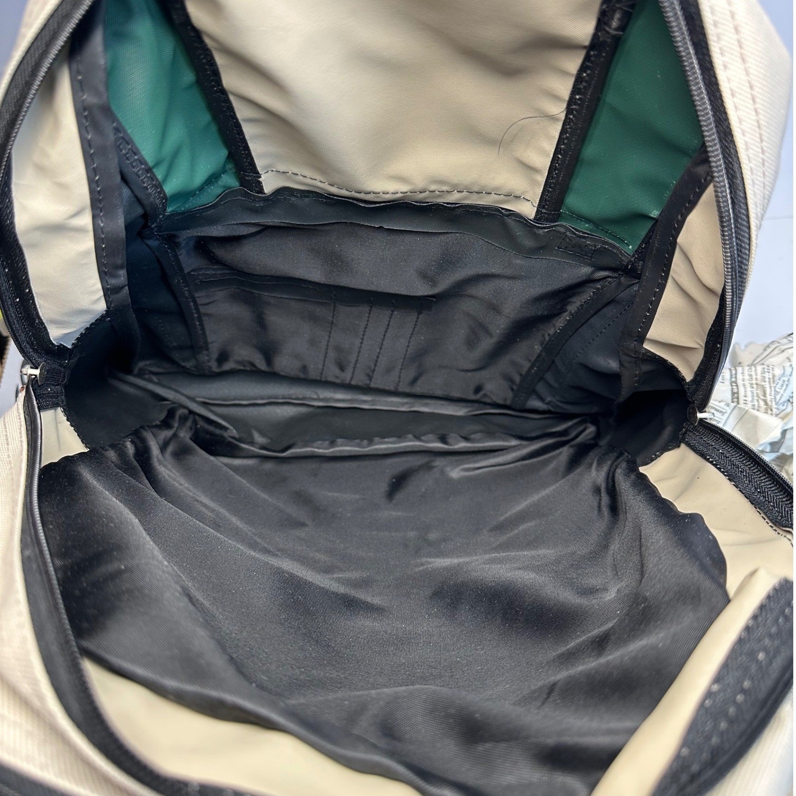 NOS VTG Trailmaker Equipment Backpack Mens Green Tan Detachable CD Case Y2K Gorp